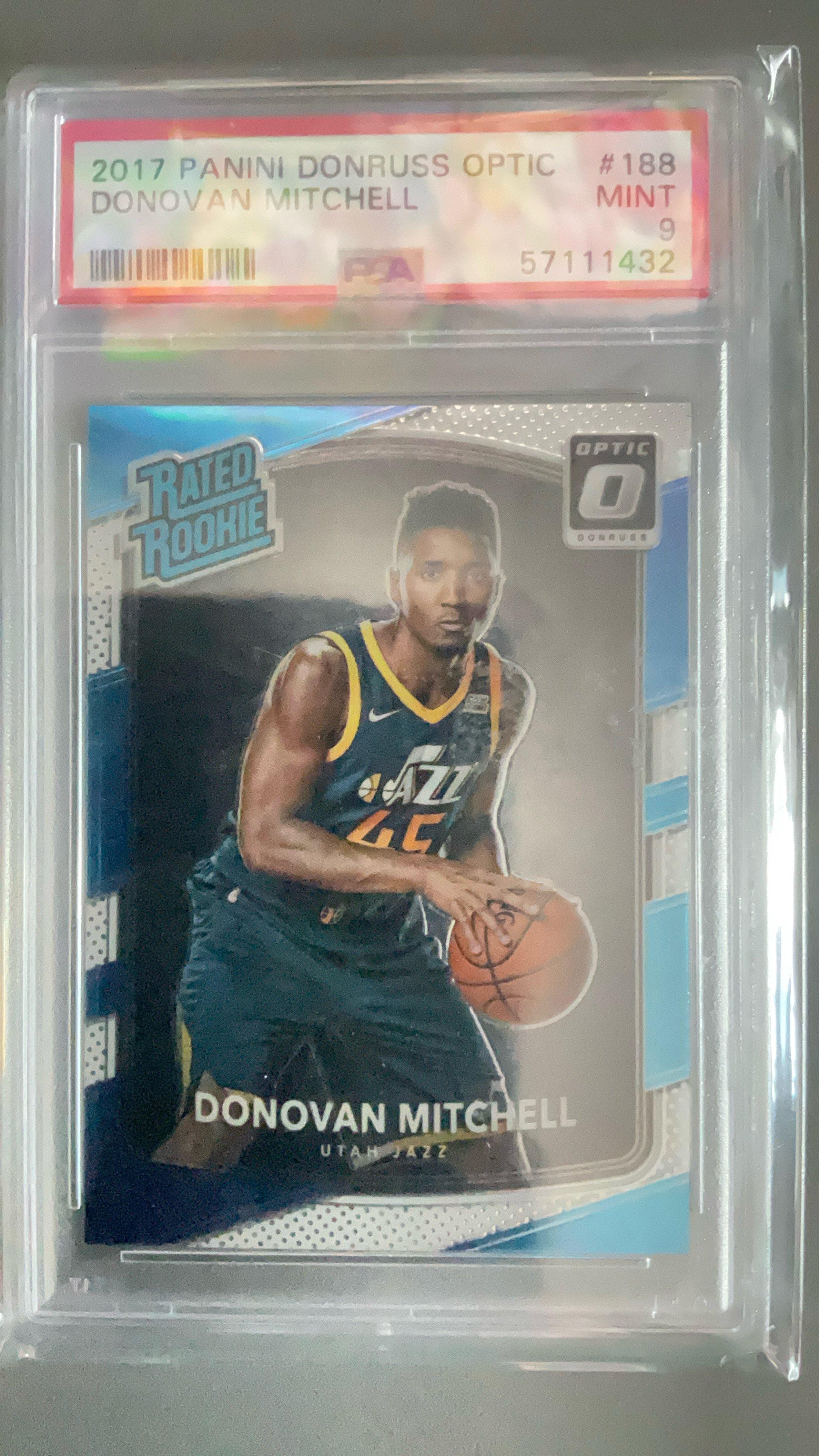 2017 Panini Donruss Optic 188 Donovan Mitchell PSA 9