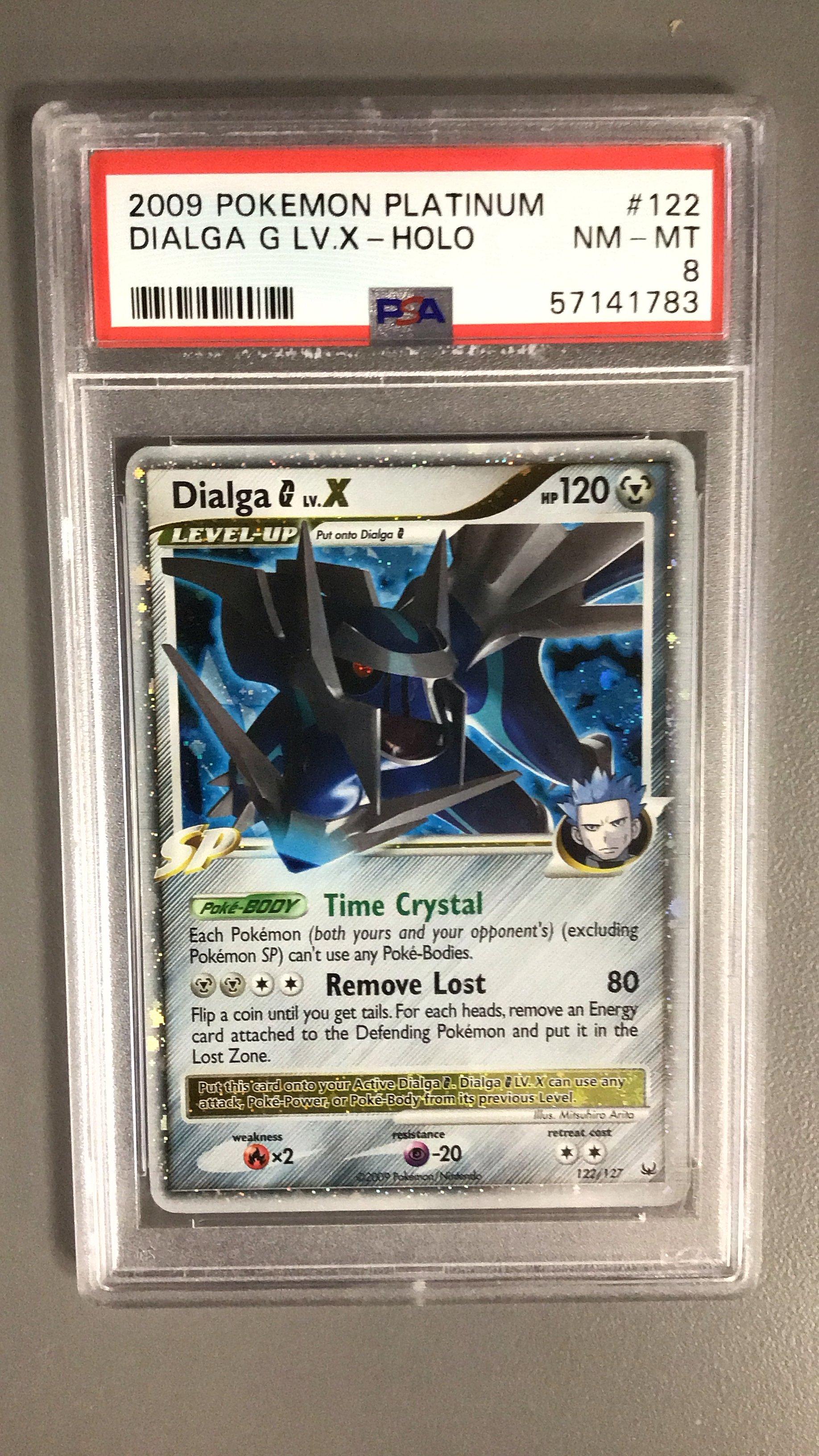 2009 Pokemon Platinum 122 Dialga G Lv.x-holo PSA 8 Graded Card