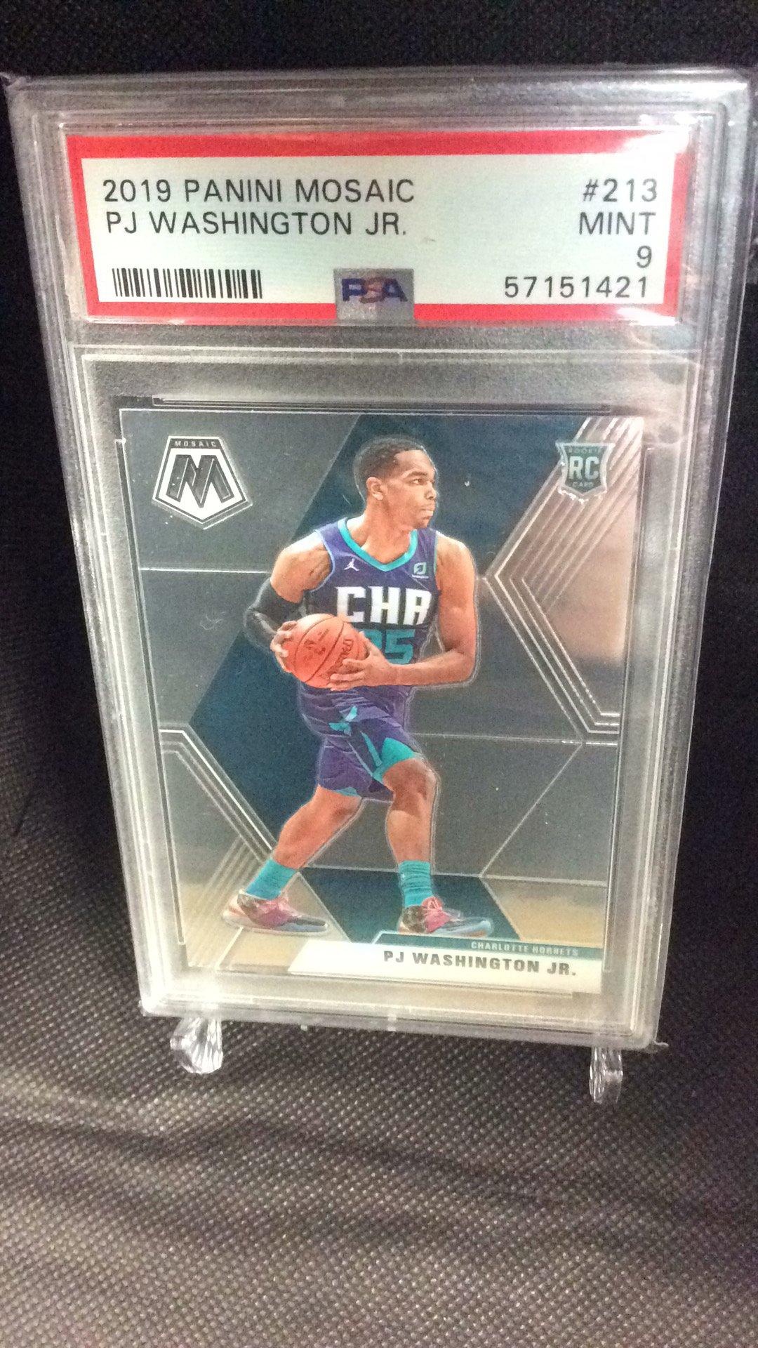 2019 Panini Mosaic 213 Pj Washington Jr. PSA 9
