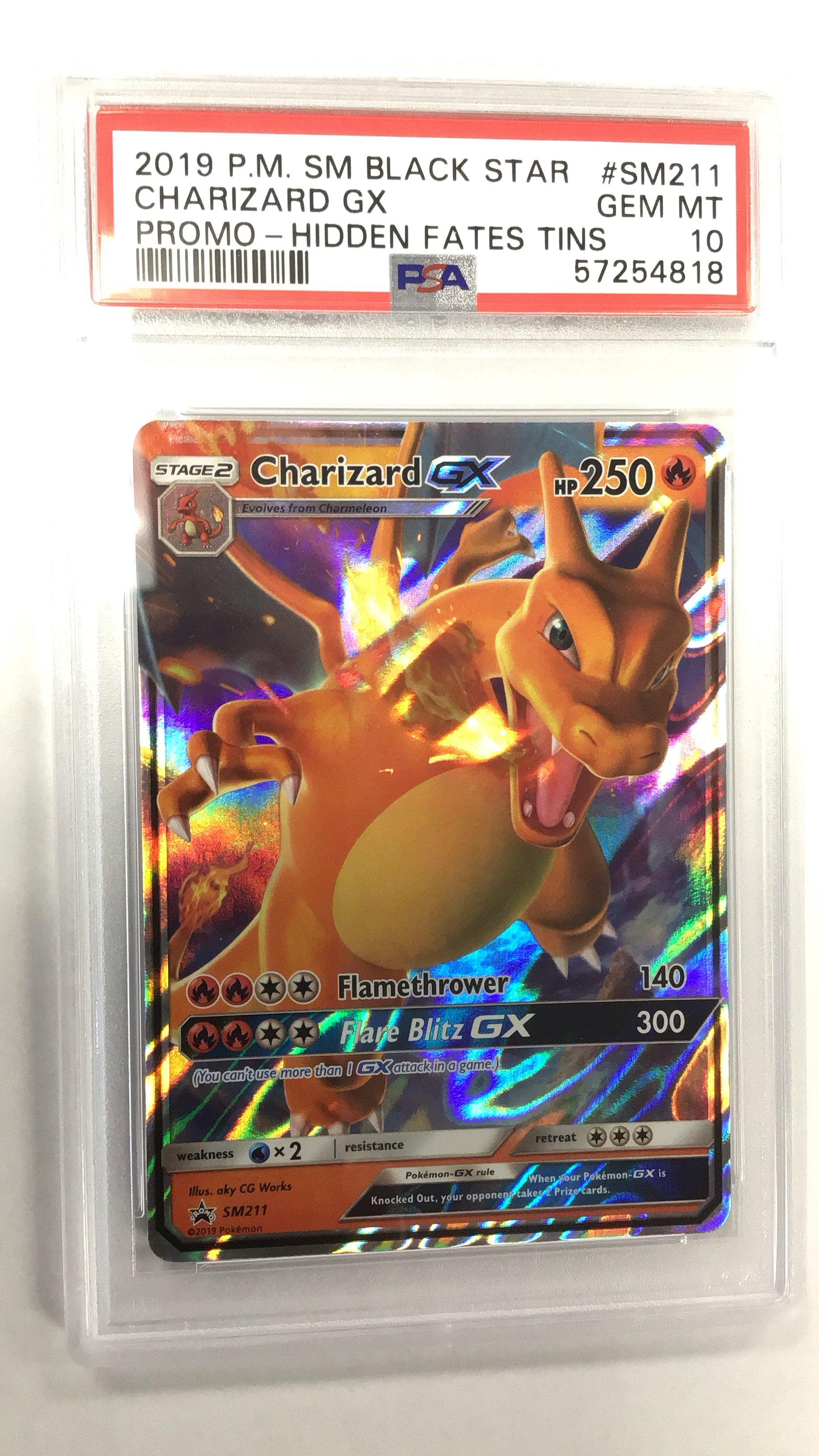 thumbnail interactive-video image 1 of Pokemon TCG Charizard GX SM211 Black Star Promo – Sun & Moon – Near Mint Condition 1 of 3