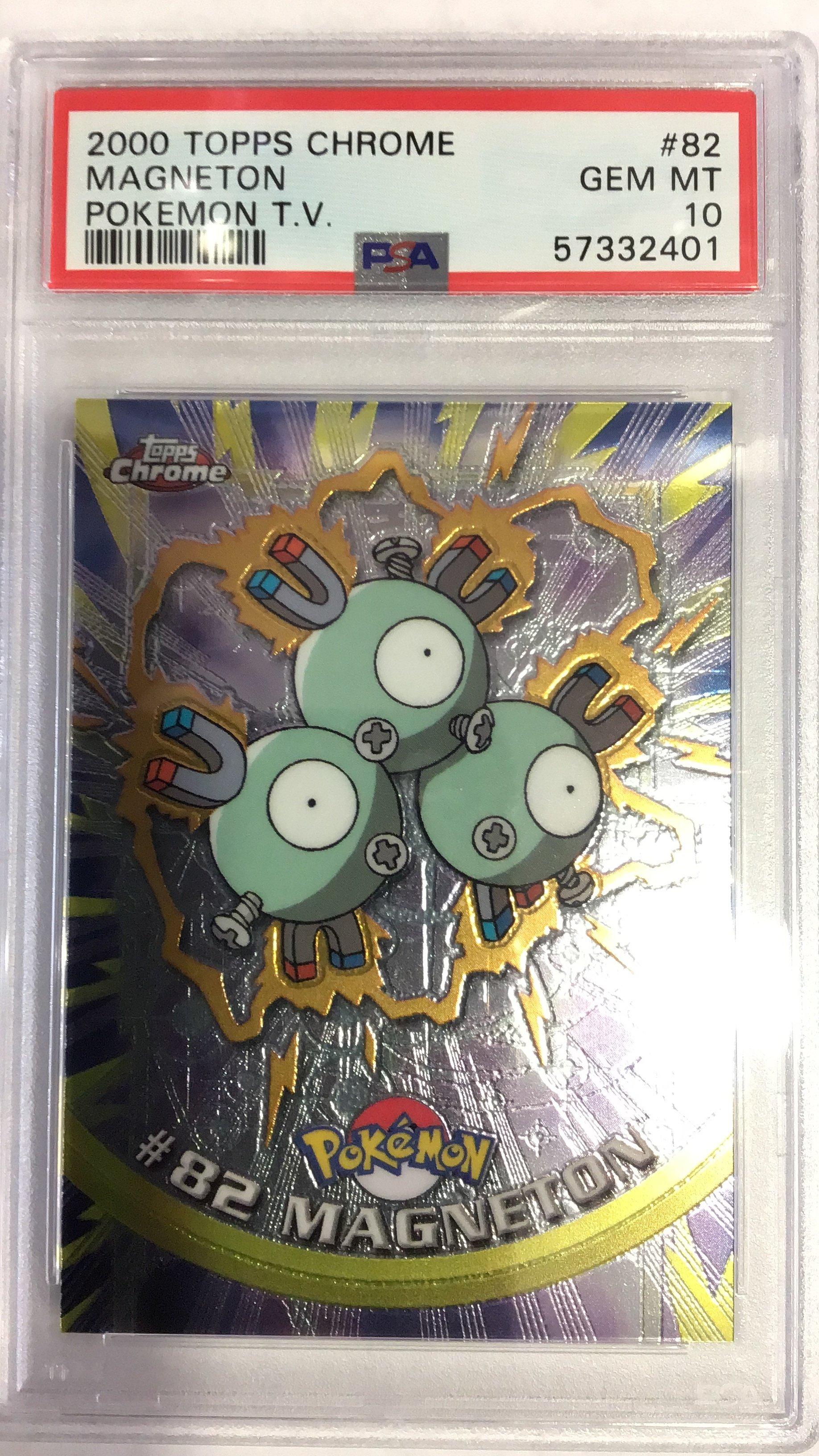 GameStop 2000 Topps Chrome Pokemon T.v. 82 Magneton PSA 10 at