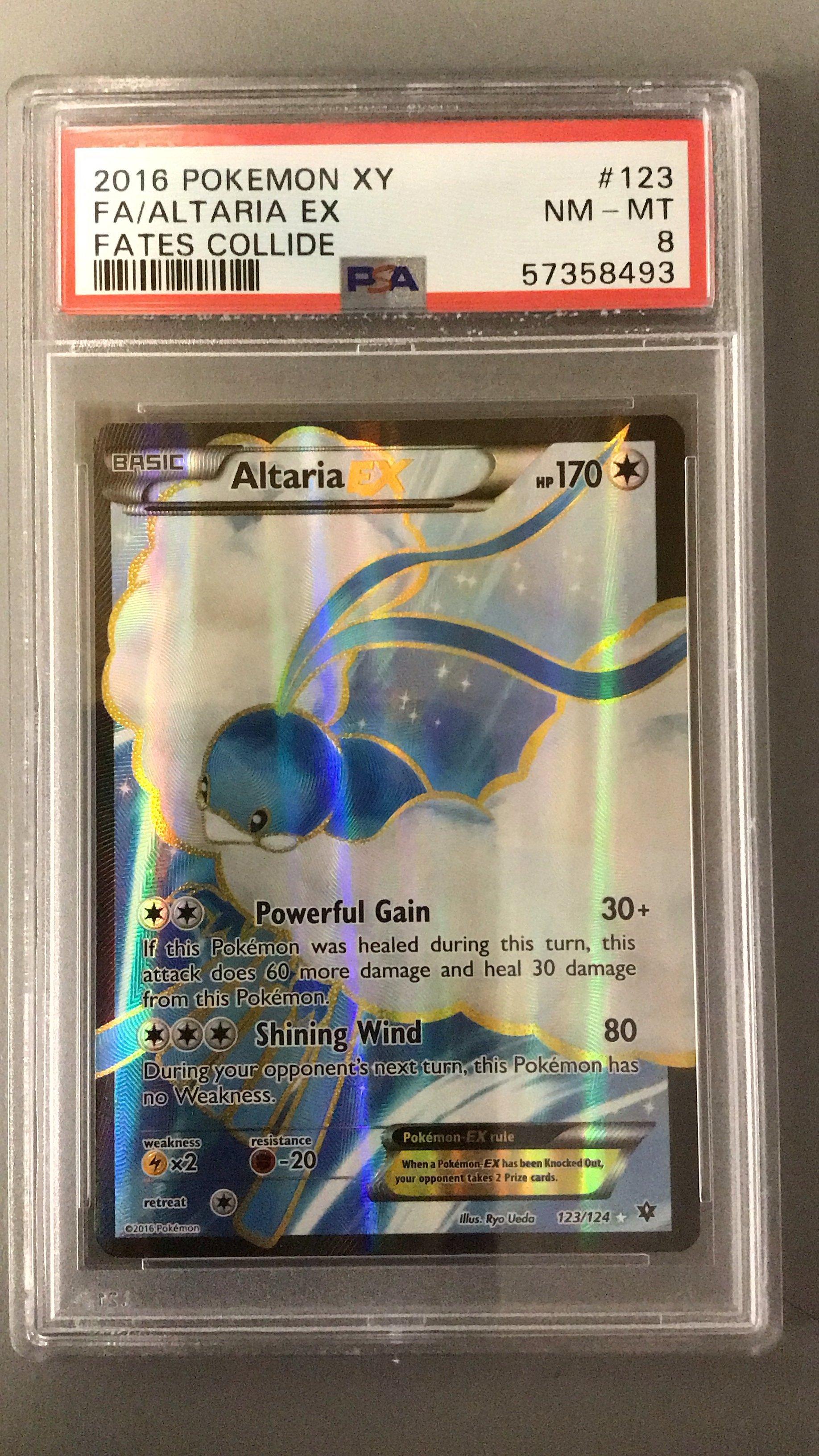 2016 Pokemon Xy Fates Collide 123 Full Art/altaria Ex PSA 8