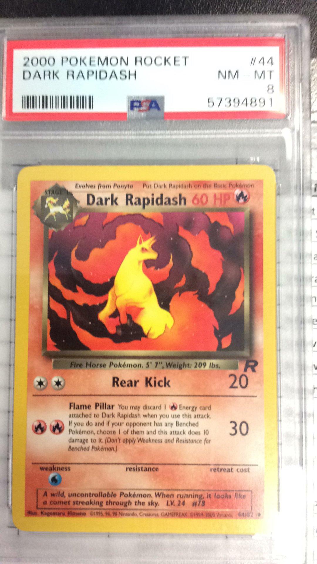 2000 Pokemon Rocket 44 Dark Rapidash PSA
