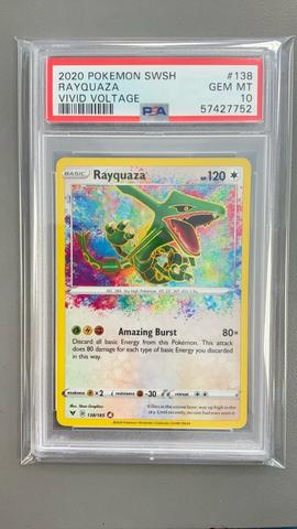 2020 Pokemon Sword & Shield Vivid Voltage 138 Rayquaza PSA 10