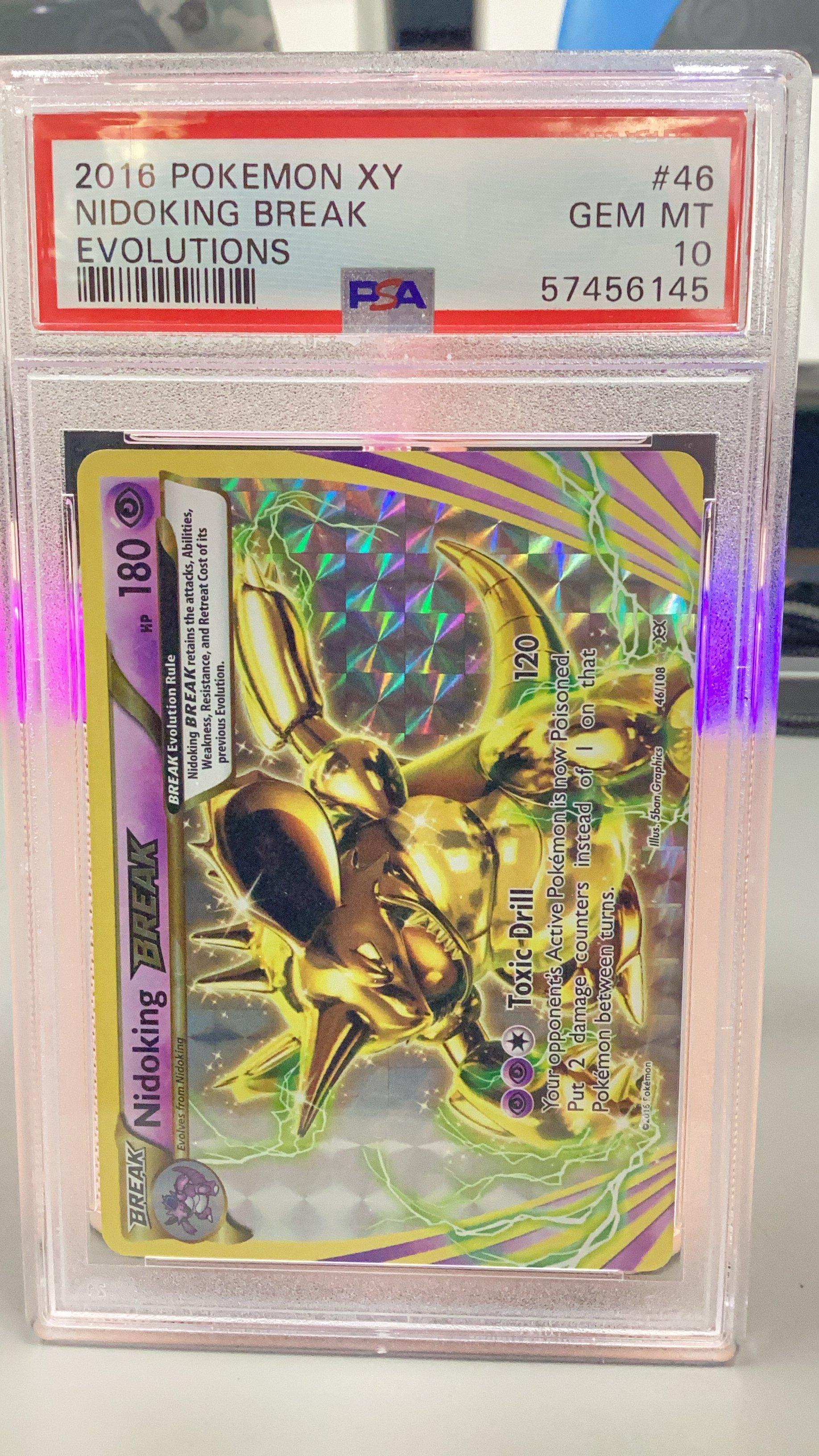2016 Pokemon Xy Evolutions 46 Nidoking Break PSA 10 | GameStop