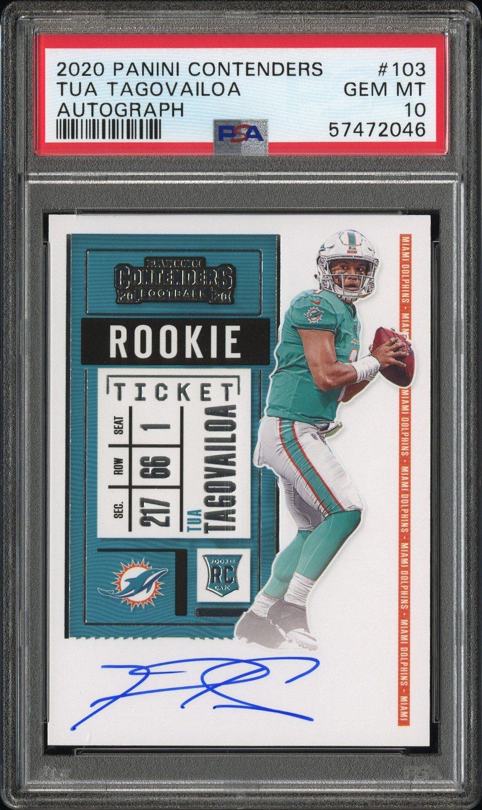 2020 Panini Contenders 103 Tua Tagovailoa Autograph PSA 10