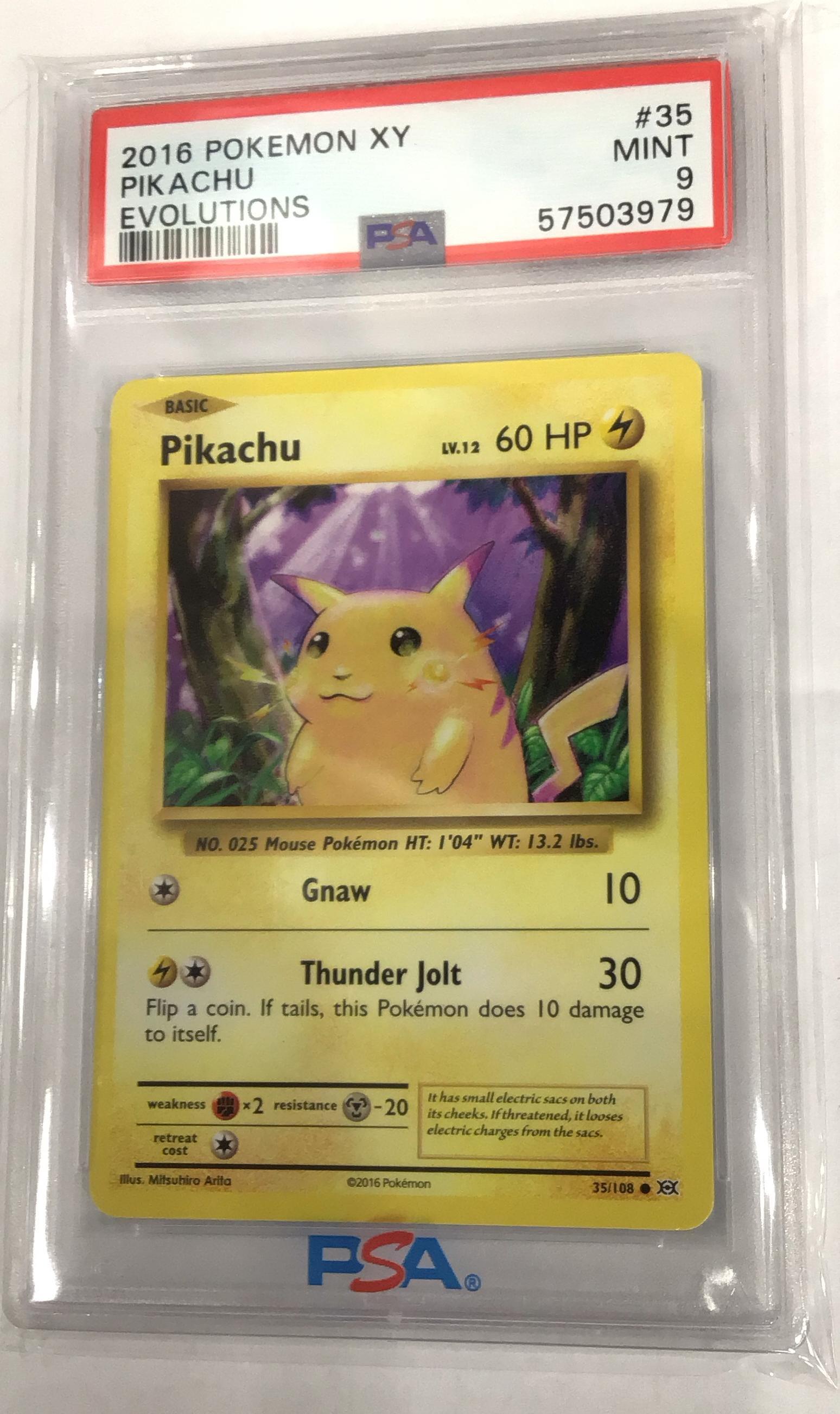 2016 Pokemon Xy Evolutions 35 Pikachu PSA 9 Graded Card | GameStop