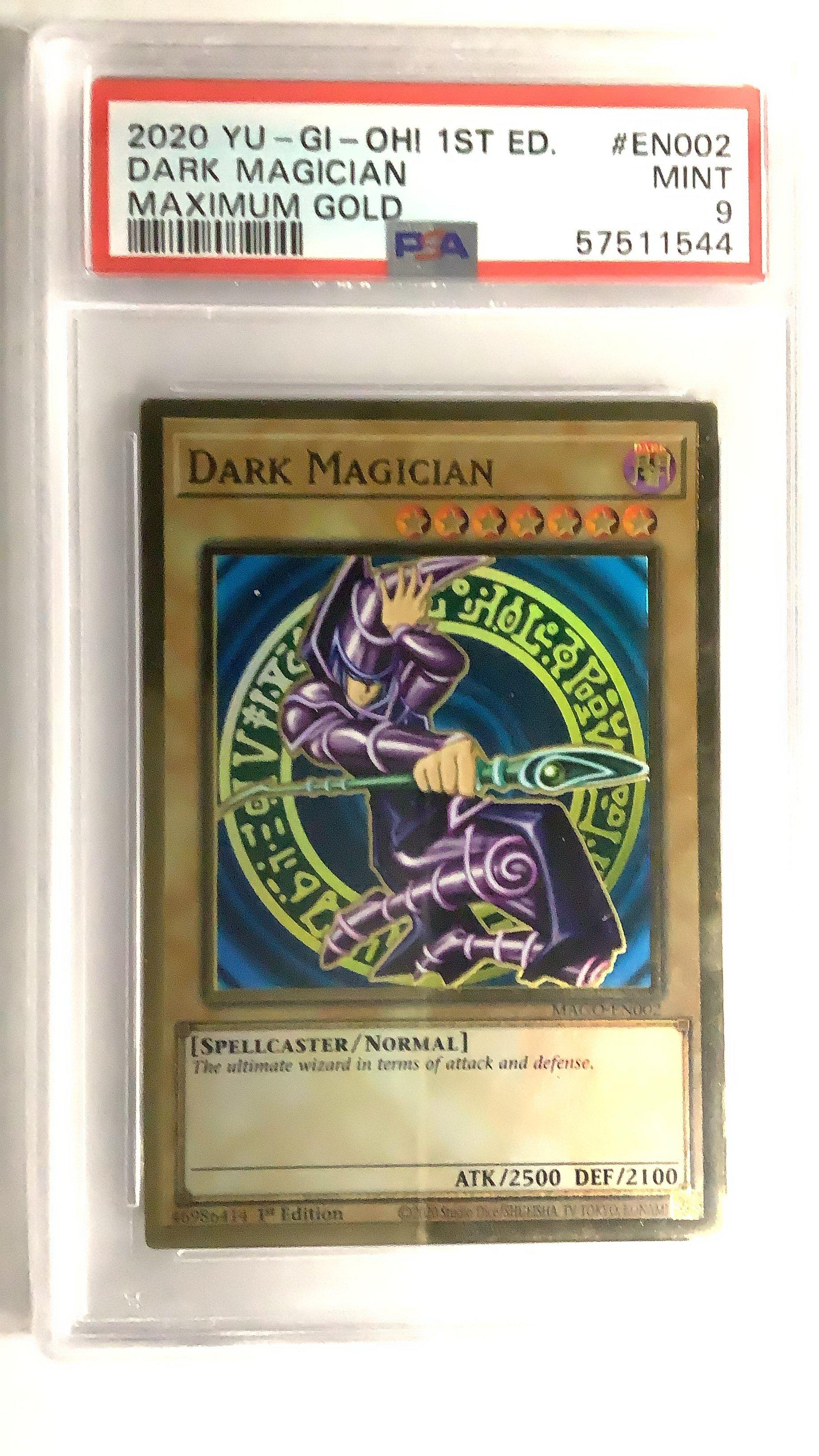 2020 Yu-gi-oh! Maximum Gold En002 Dark Magician 1st Edition PSA 9