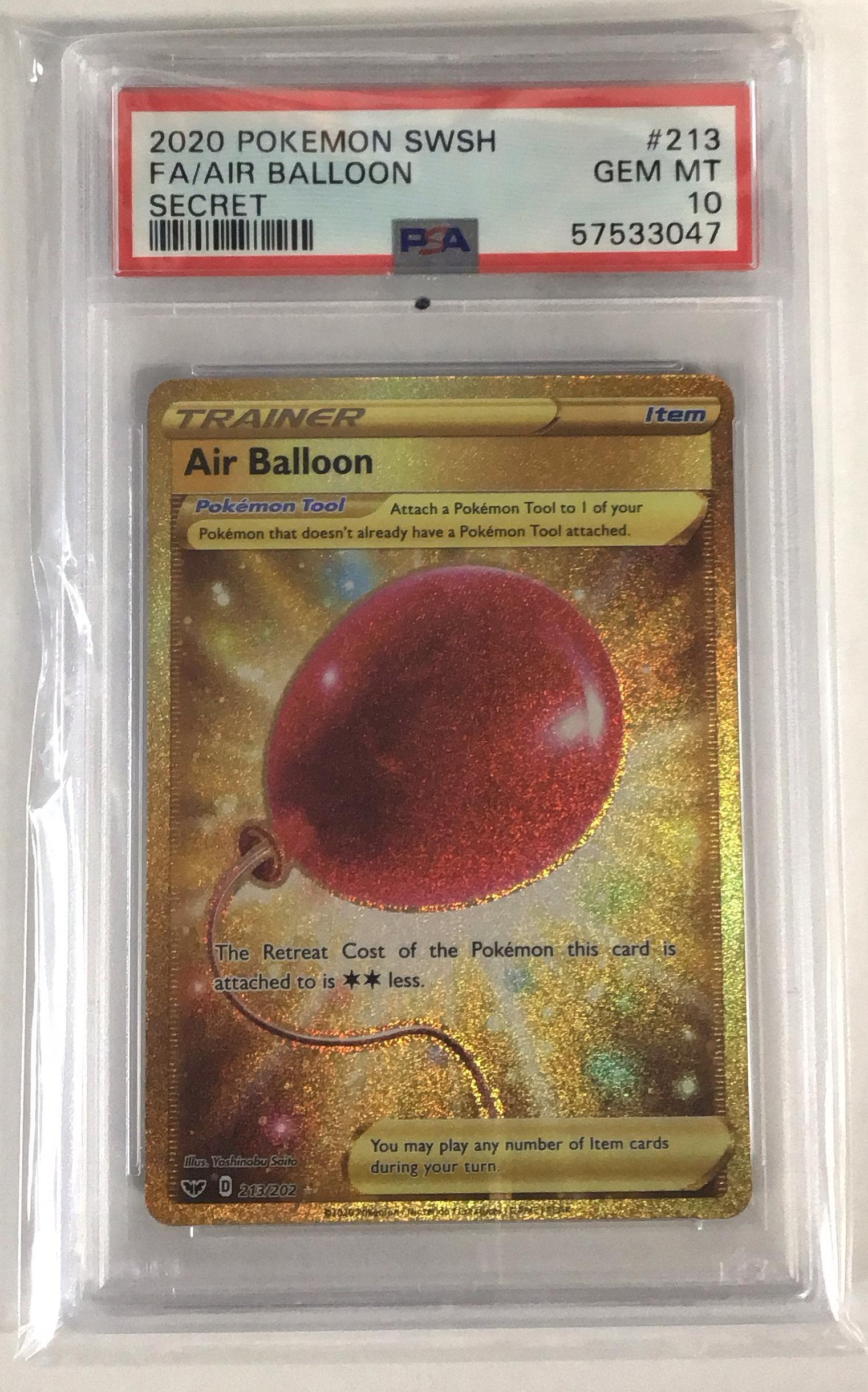 2020 Pokemon Sword & Shield 213 Full Art/air Balloon Secret PSA 10