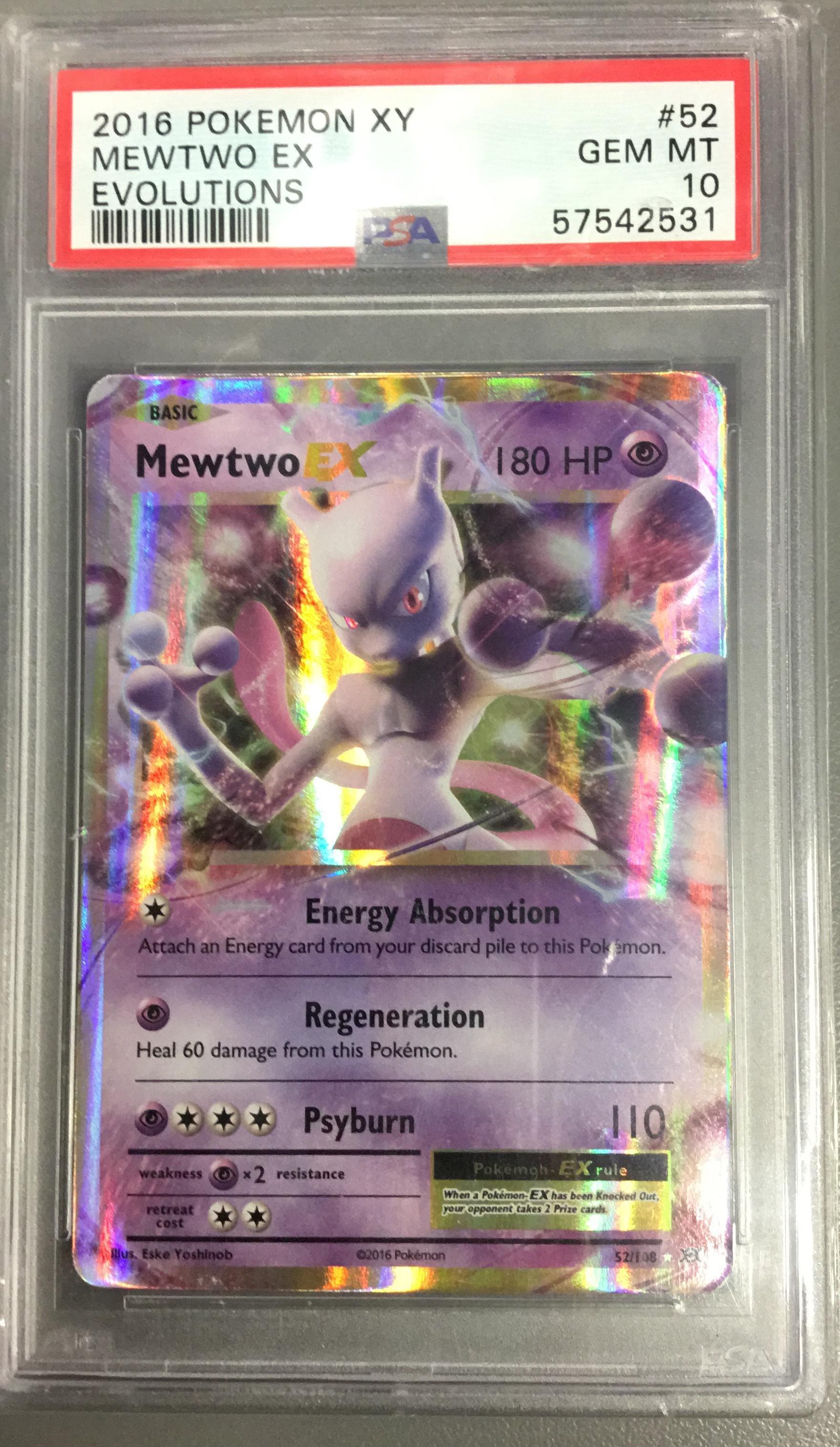 2016 Pokemon Xy Evolutions 52 Mewtwo Ex PSA 10 | GameStop