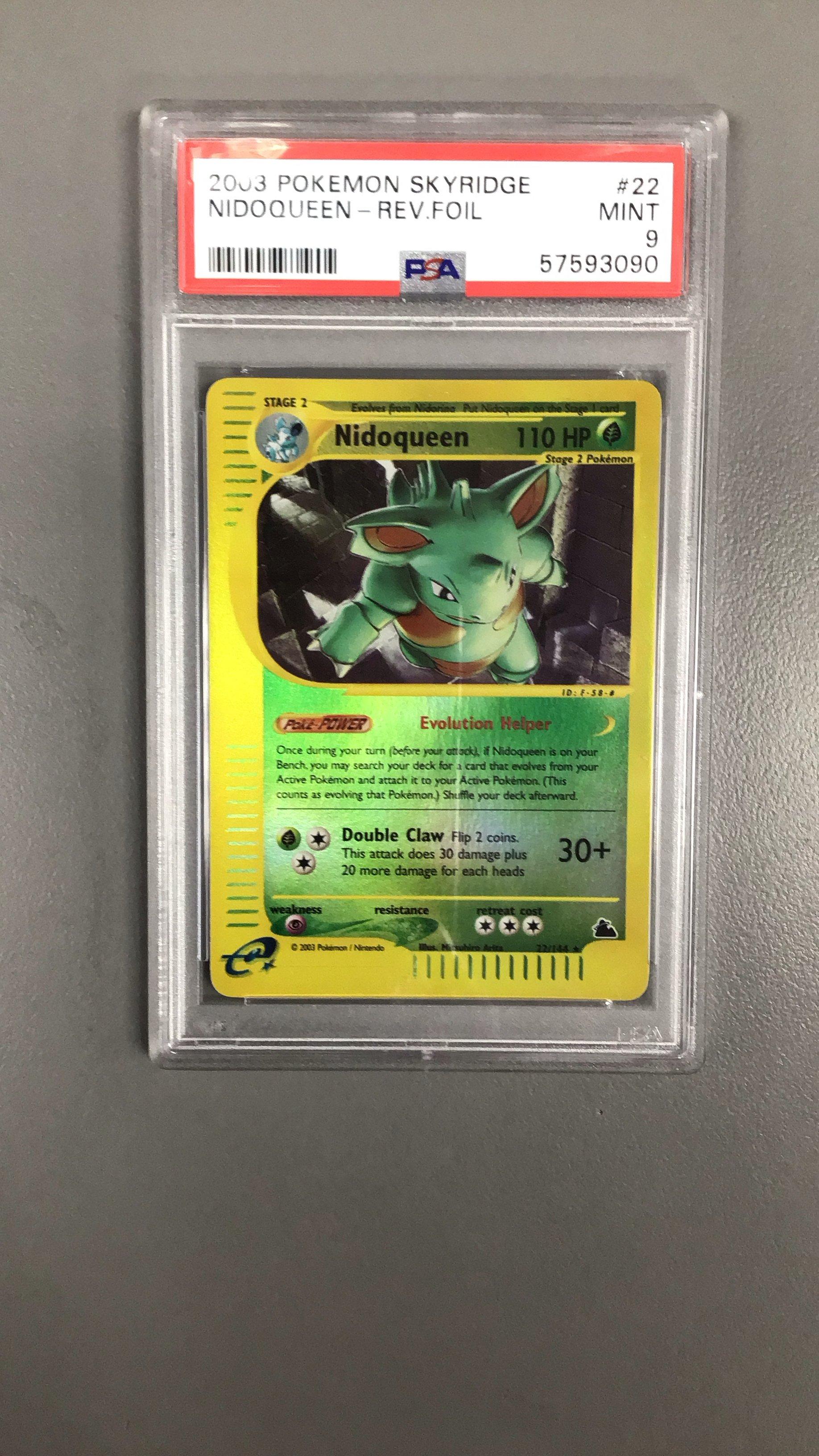 2003 Pokemon Skyridge 22 Nidoqueen-reverse Foil PSA 9