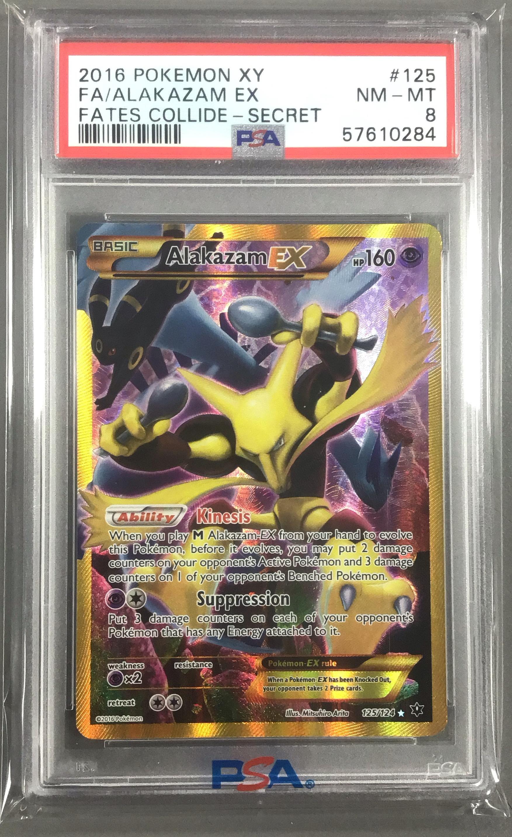 2016 Pokemon Xy Fates Collide 125 Full Art/alakazam Ex
