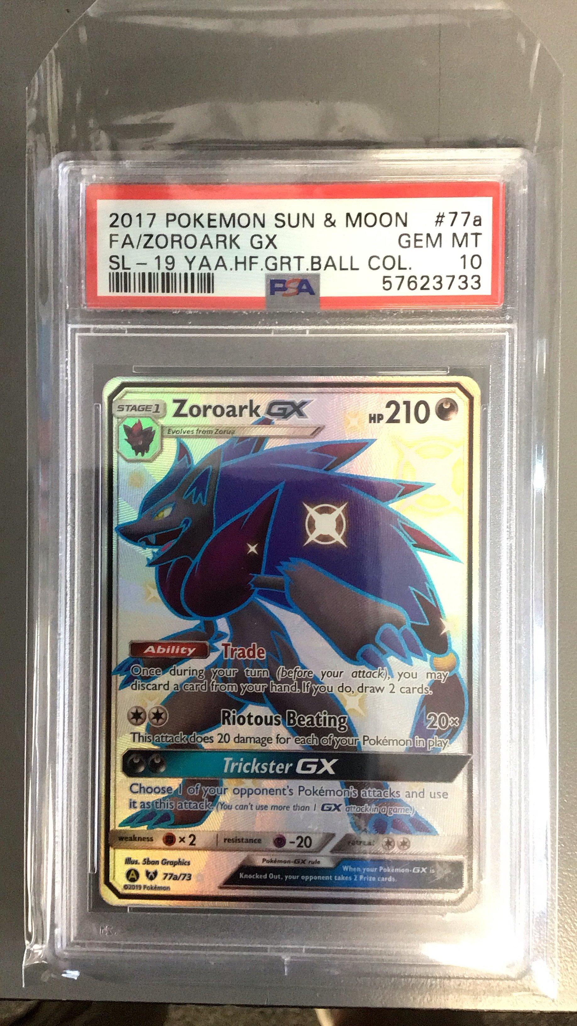 2017 Pokemon Sun & Moon Shining Legends 77a Full Art/zoroark Gx