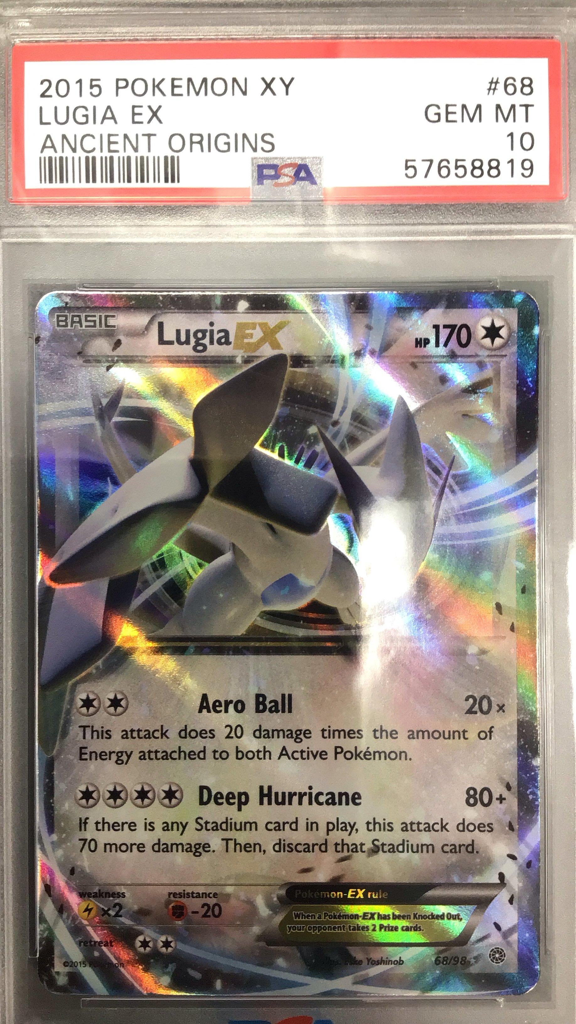 2015 Pokemon Xy Ancient Origins 68 Lugia Ex PSA 10 Graded Card