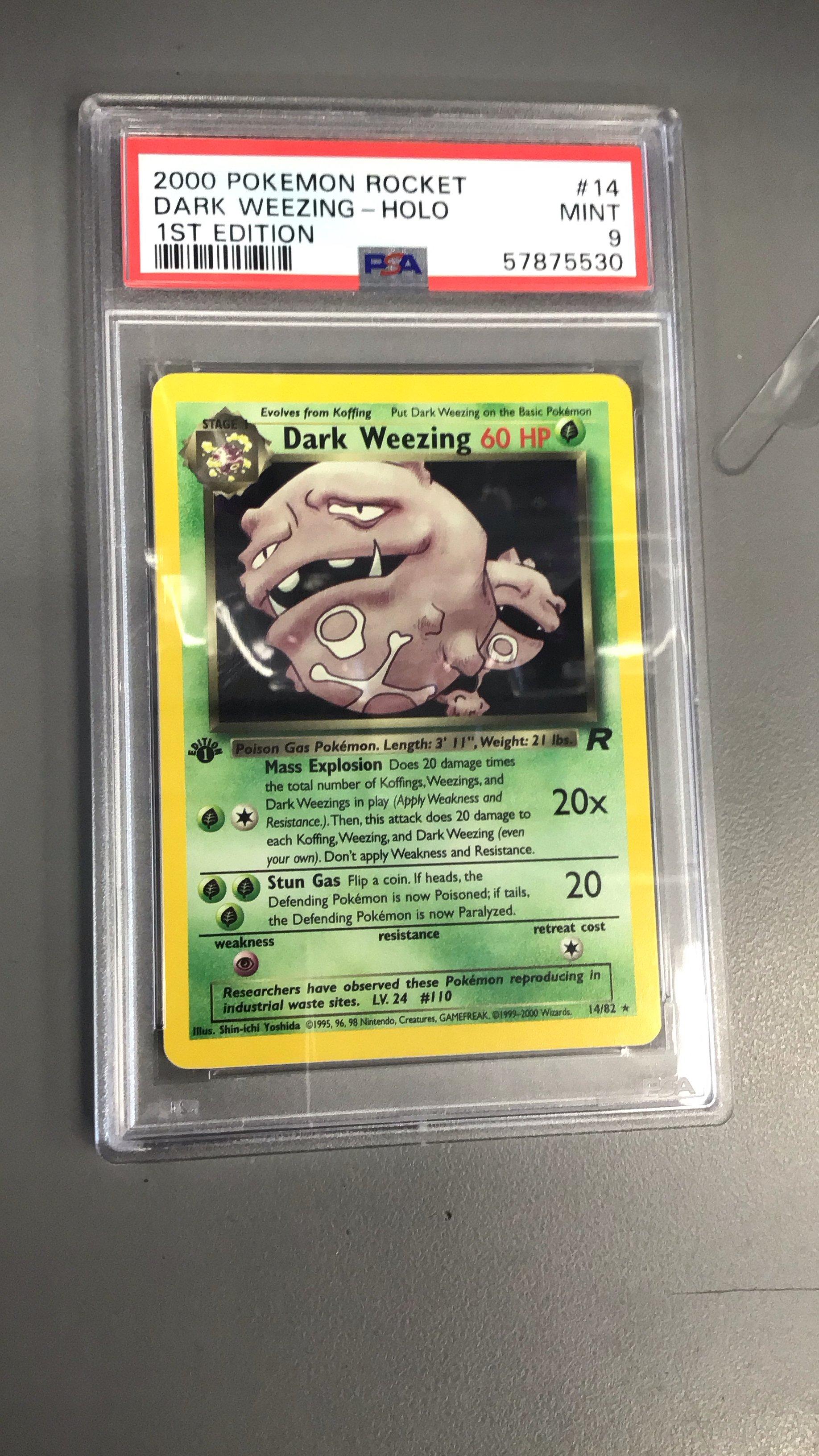 2000 Pokemon Rocket 14 Dark Weezing-holo 1st Edition PSA 9 Graded