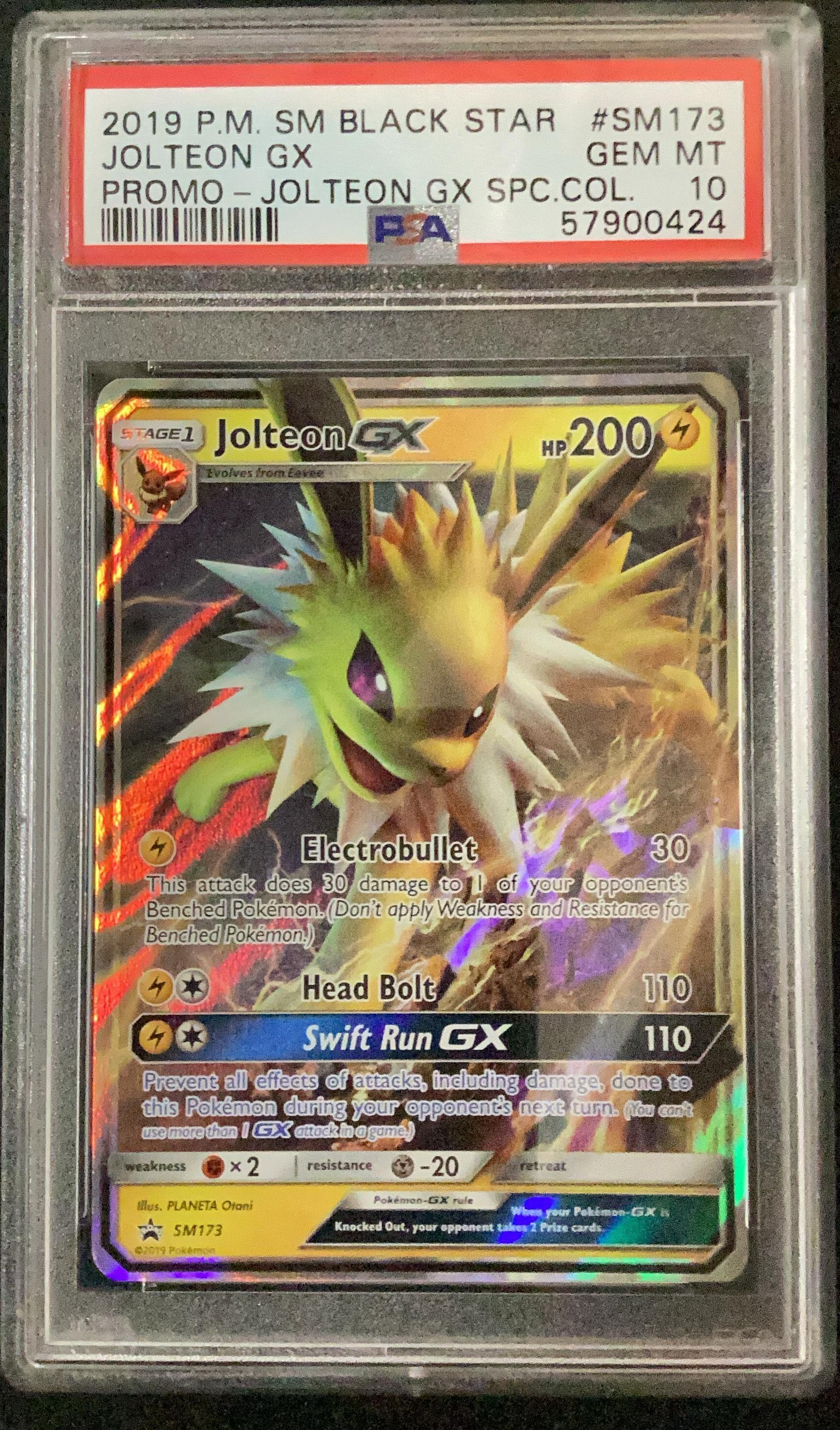 2019 Pokemon Sm Black Star Promo Sm173 Jolteon Gx Jolteon Gx