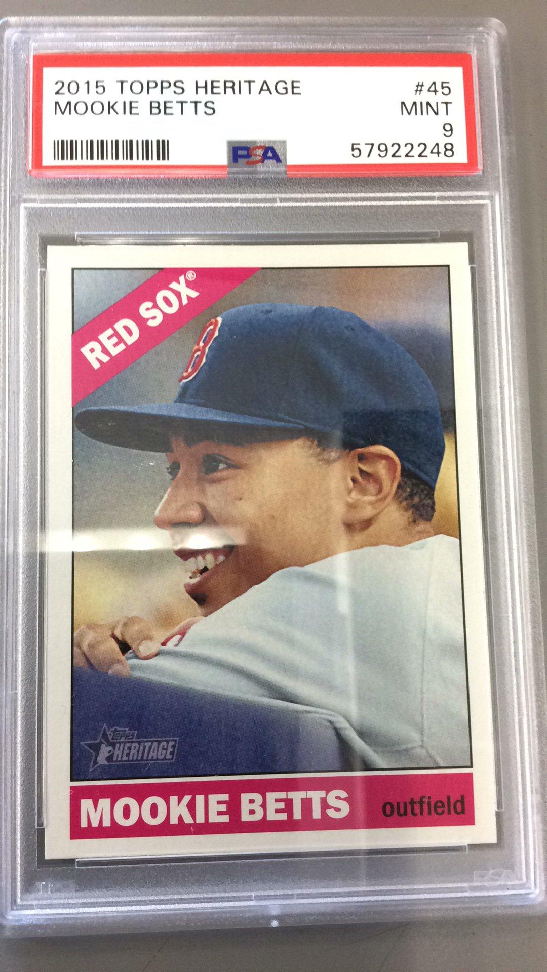 2015 Topps Heritage 45 Mookie Betts PSA 9