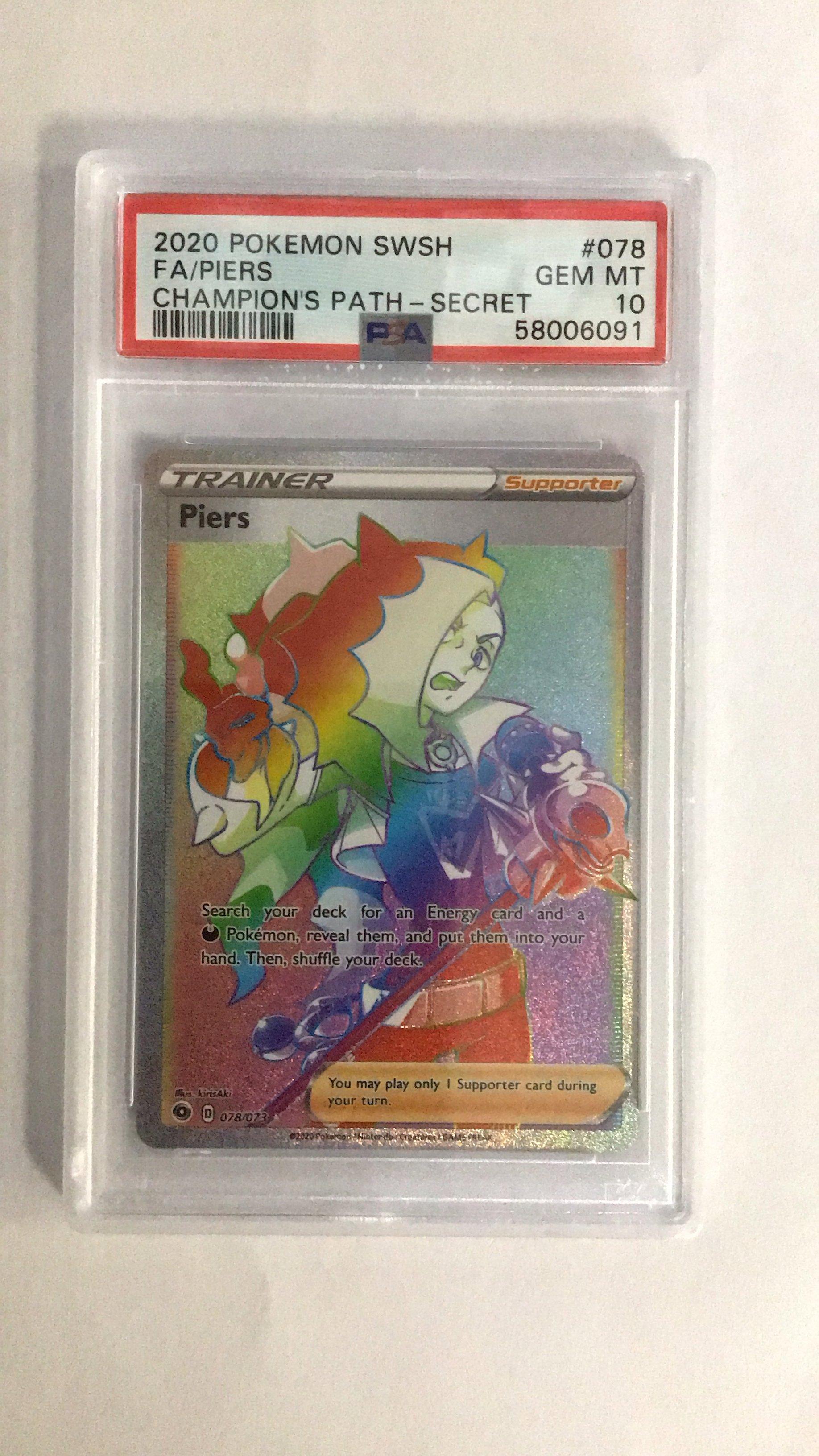 giant pokemon card Amazon.com: Pokemon - Piers - 069/072 - Shining Fates - Full Art main image 0
