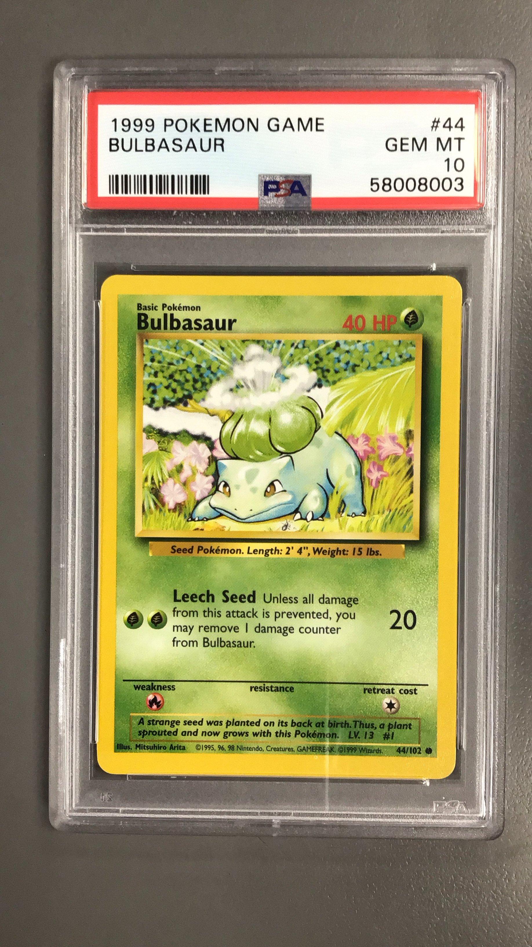 1999 Pokemon Game 44 Bulbasaur PSA