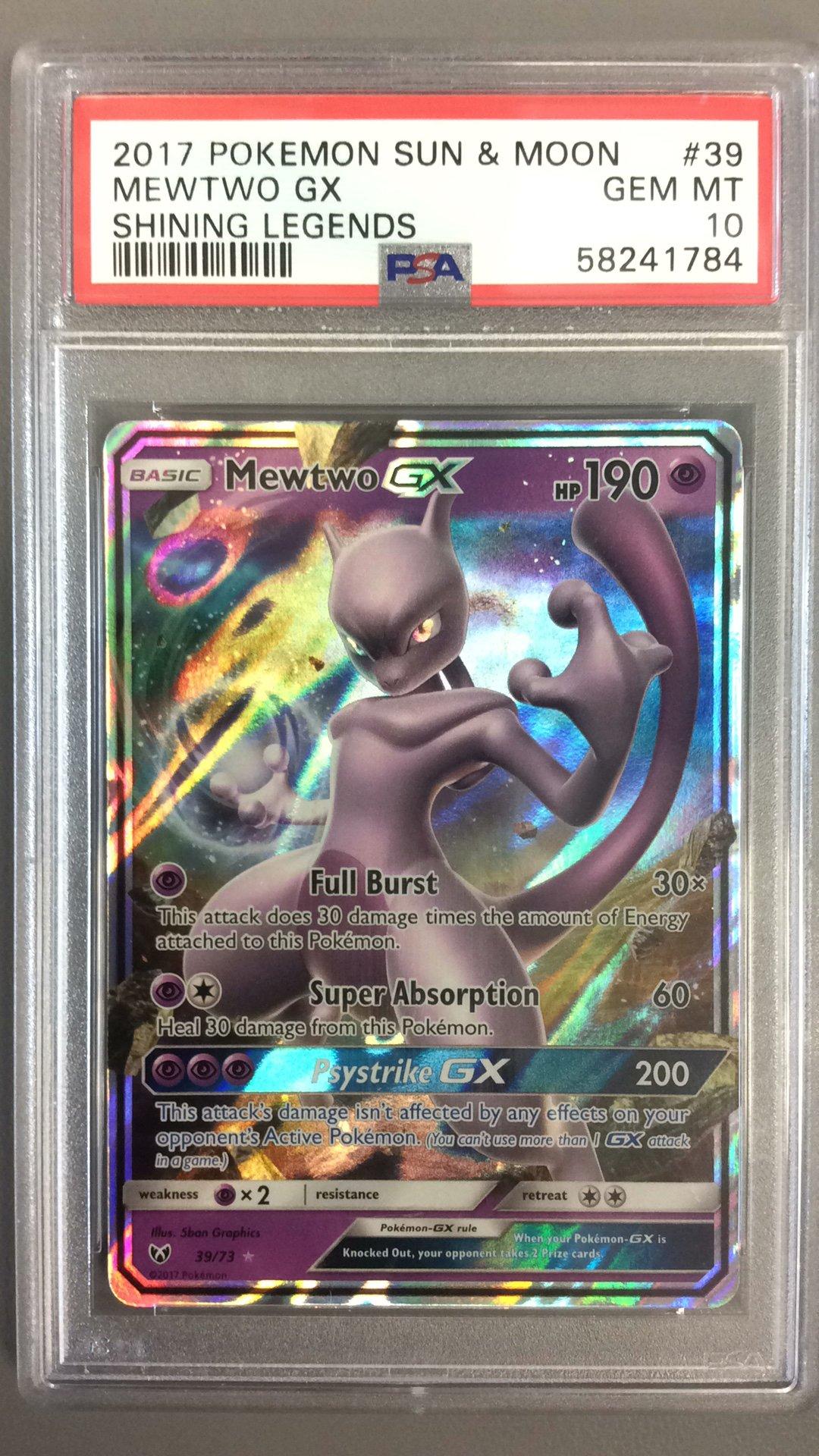 2017 Pokemon Sun & Moon Shining Legends 39 Mewtwo Gx PSA 10 | GameStop