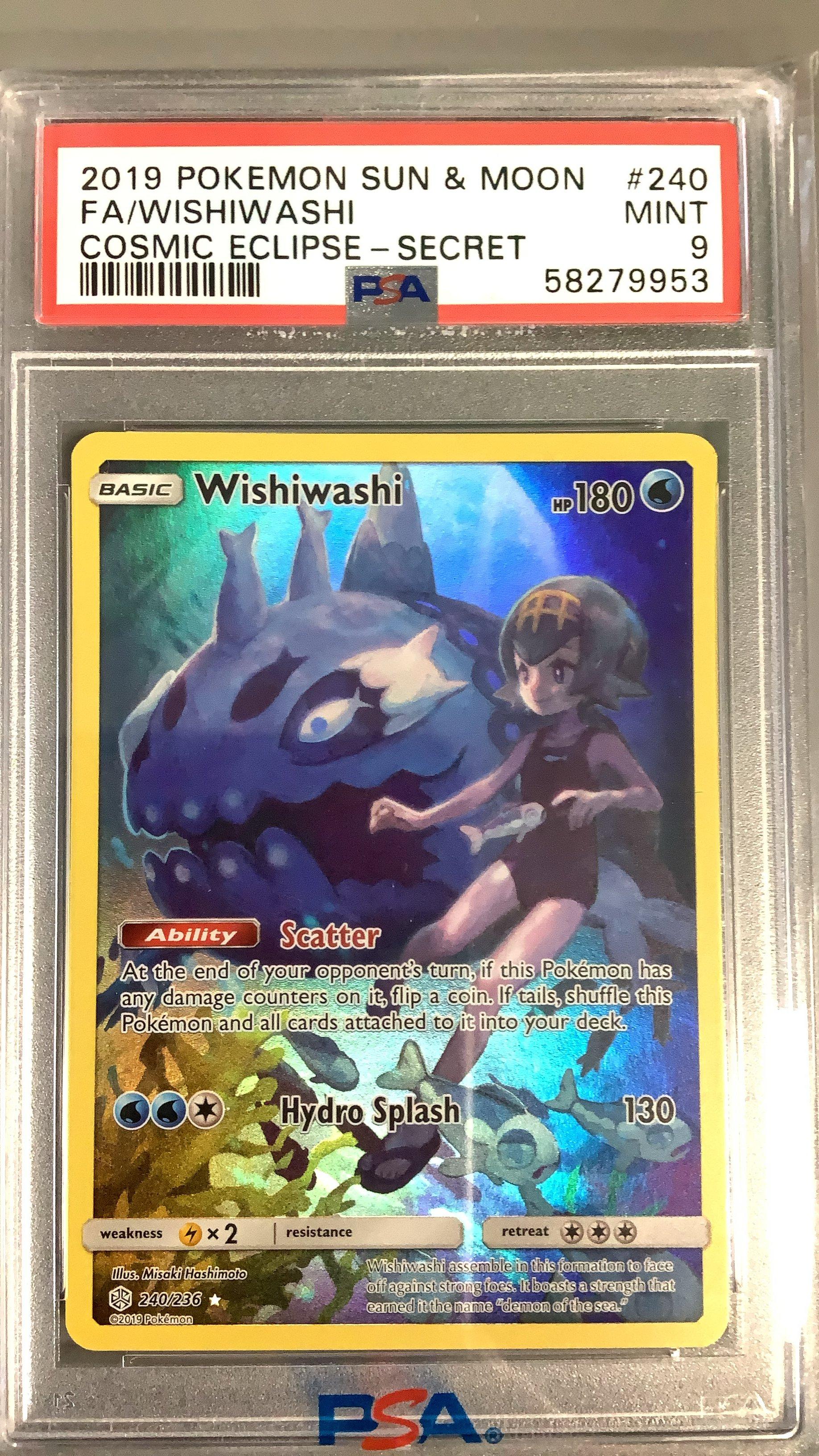 2019 Pokemon Sun & Moon Cosmic Eclipse 240 Full Art/wishiwashi
