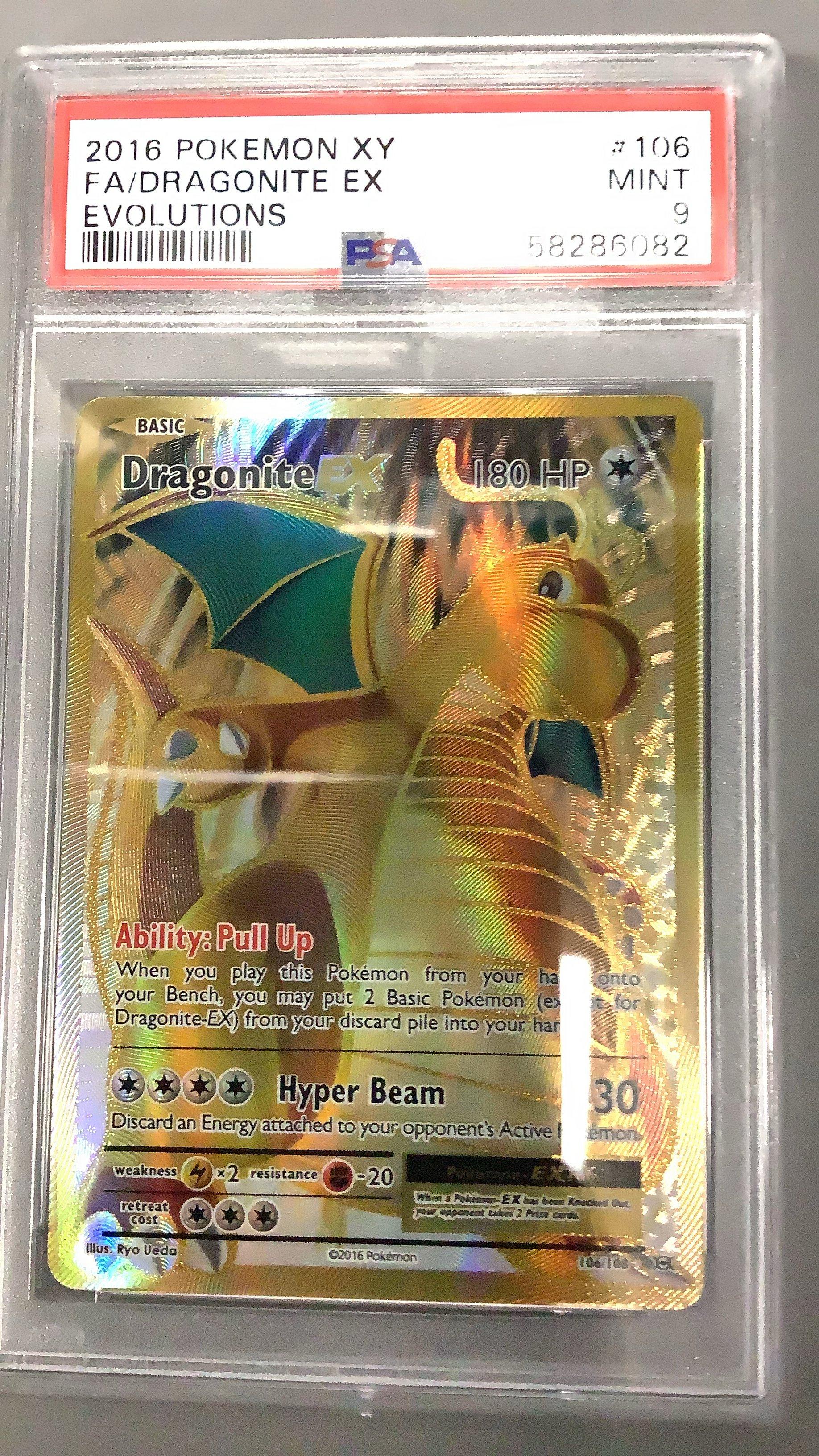 2016 Pokemon Xy Evolutions 106 Full Art/dragonite Ex PSA 9 Graded Card |  GameStop