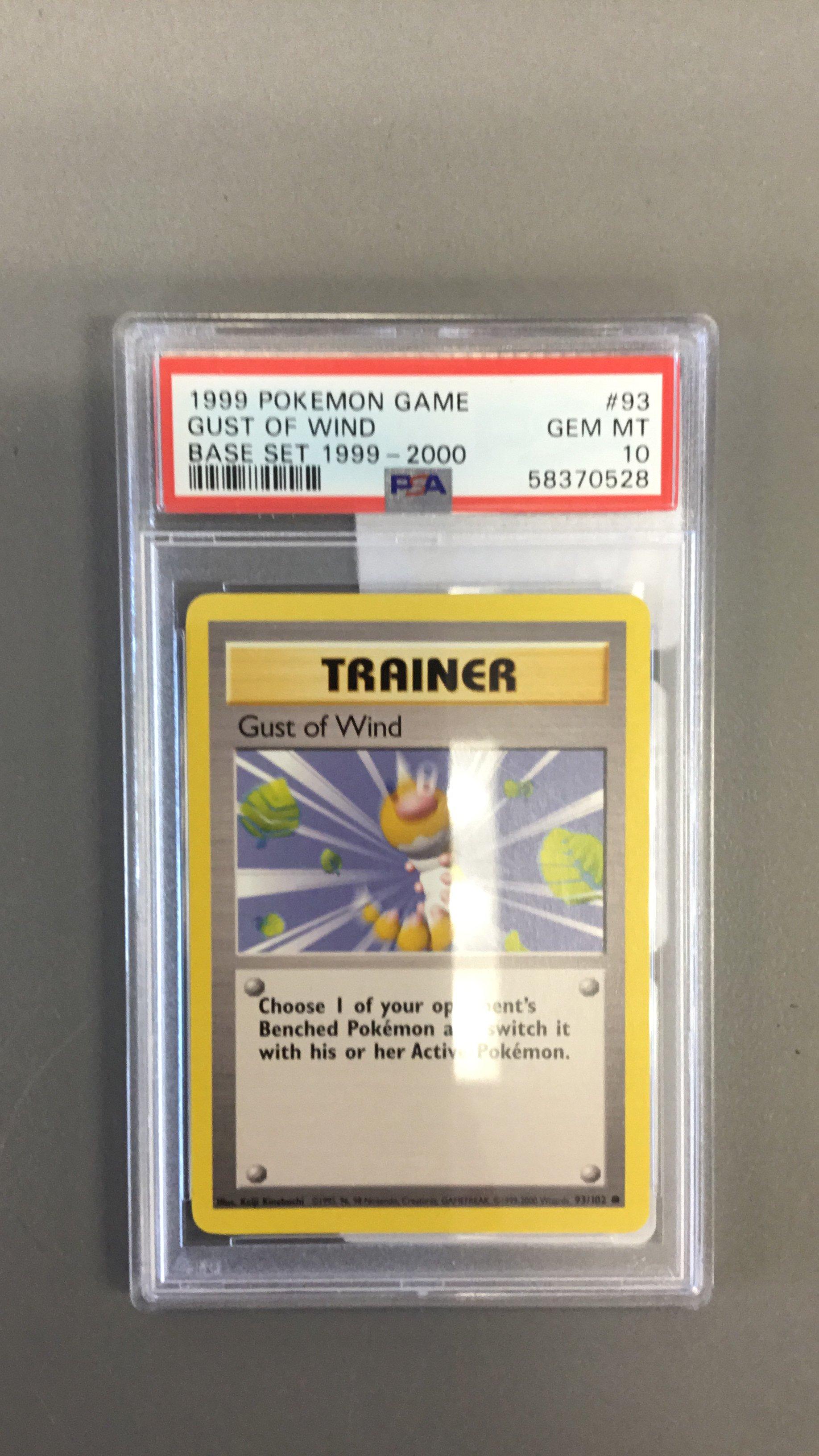 1999 Pokemon Game 93 Gust Of Wind Base Set 1999-2000 PSA 10
