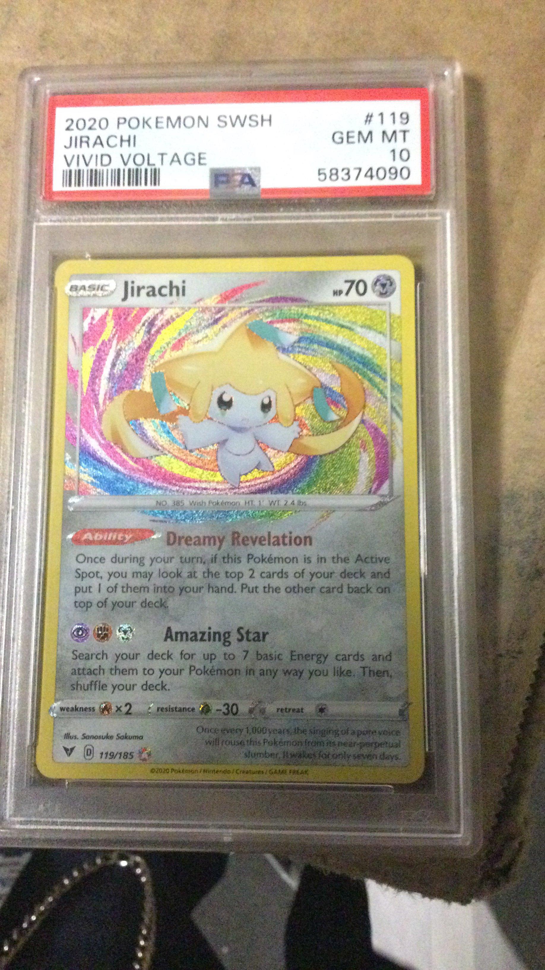 2020 Pokemon Sword & Shield Vivid Voltage 119 Jirachi PSA 10