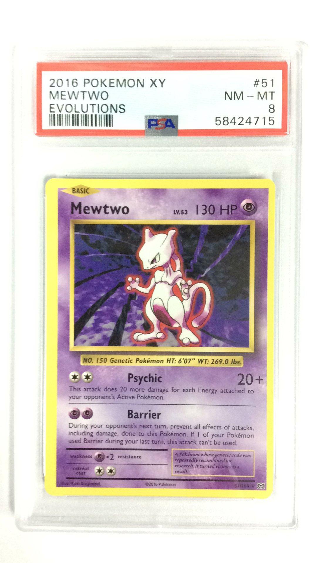 2016 Pokemon Xy Evolutions 51 Mewtwo PSA 8 | GameStop