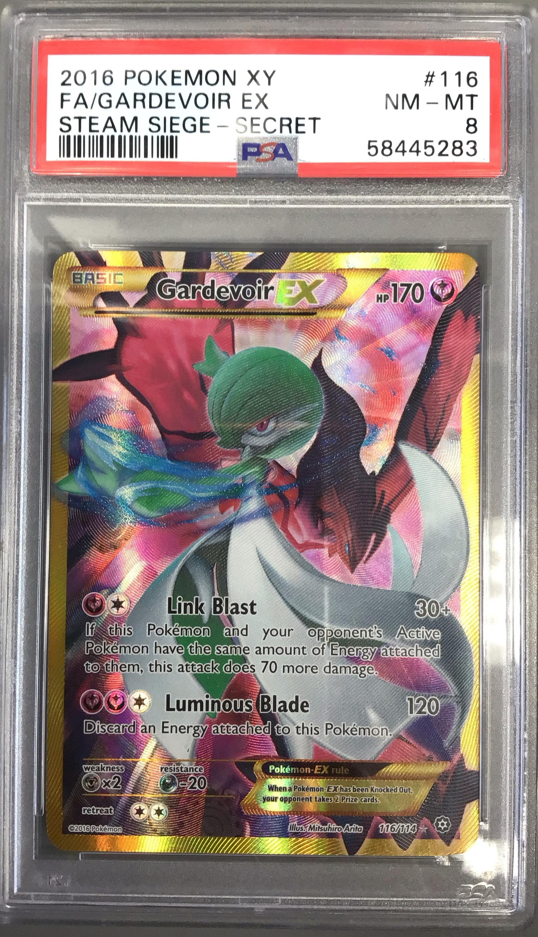 2016 Pokemon Xy Steam Siege 116 Full Art/gardevoir Ex Secret PSA 8