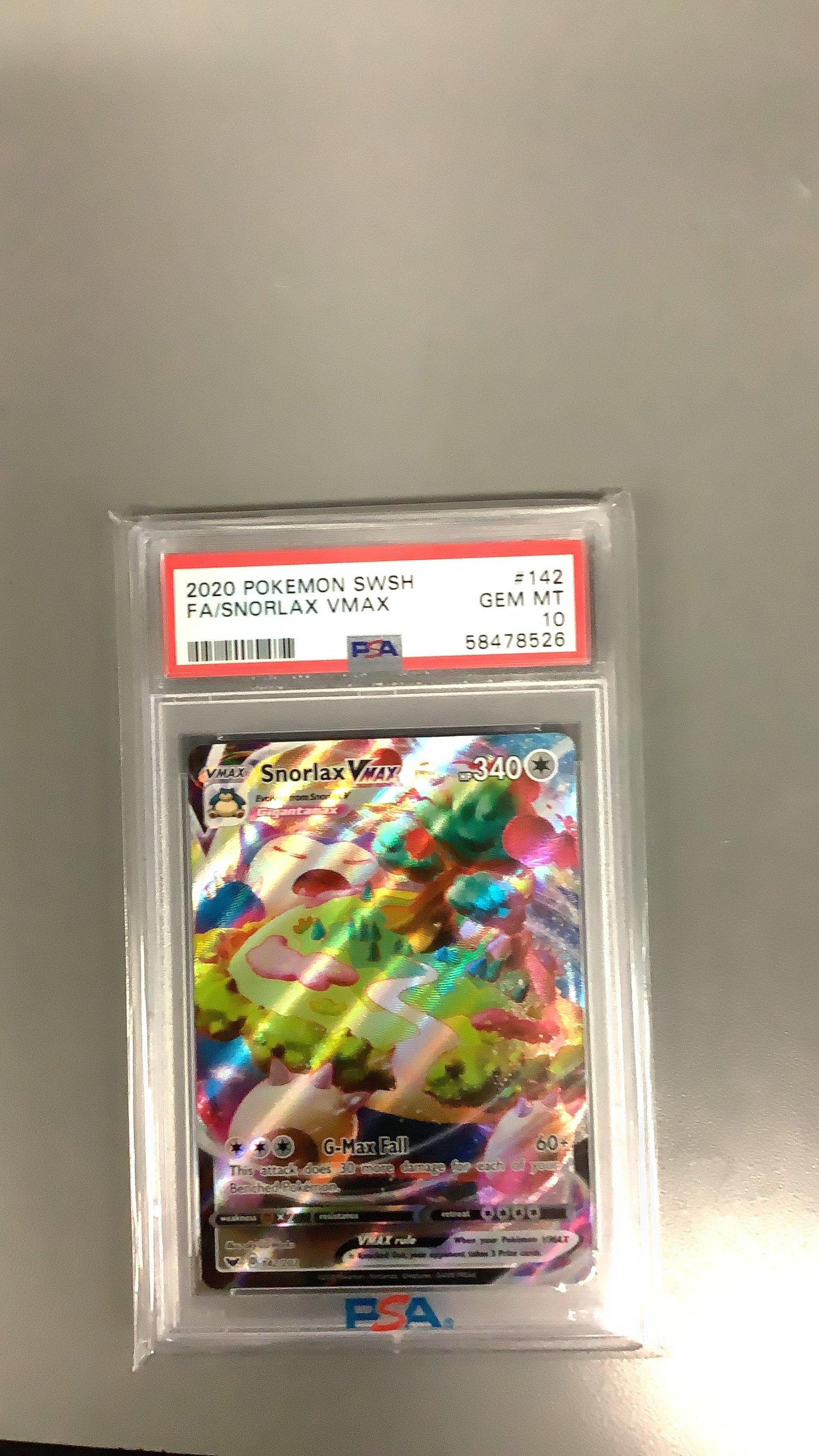 2020 Pokemon Sword & Shield 142 Full Art/snorlax Vmax PSA 10 Graded Card |  GameStop