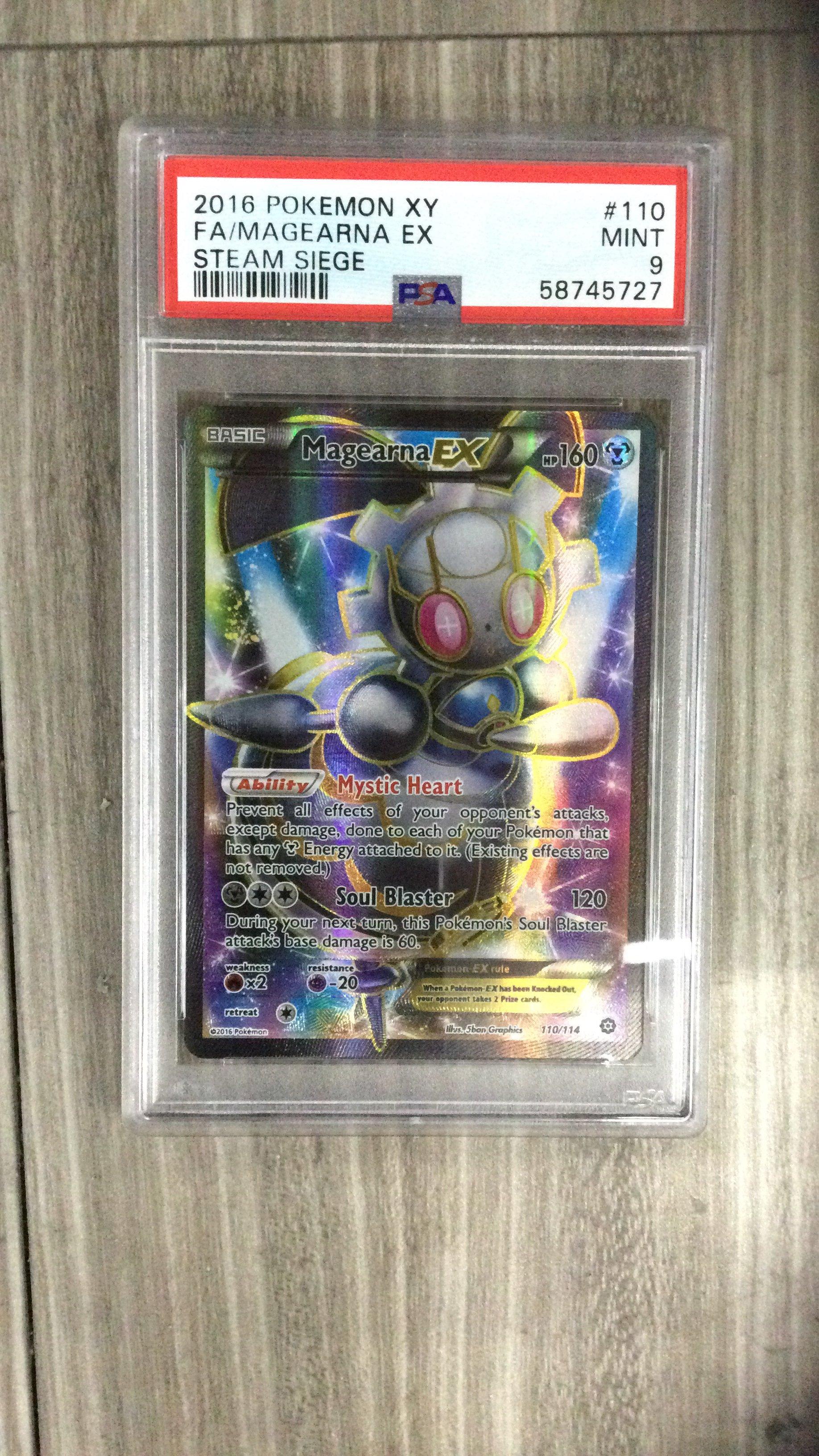 2016 Pokemon Xy Steam Siege 110 Full Art/magearna Ex PSA