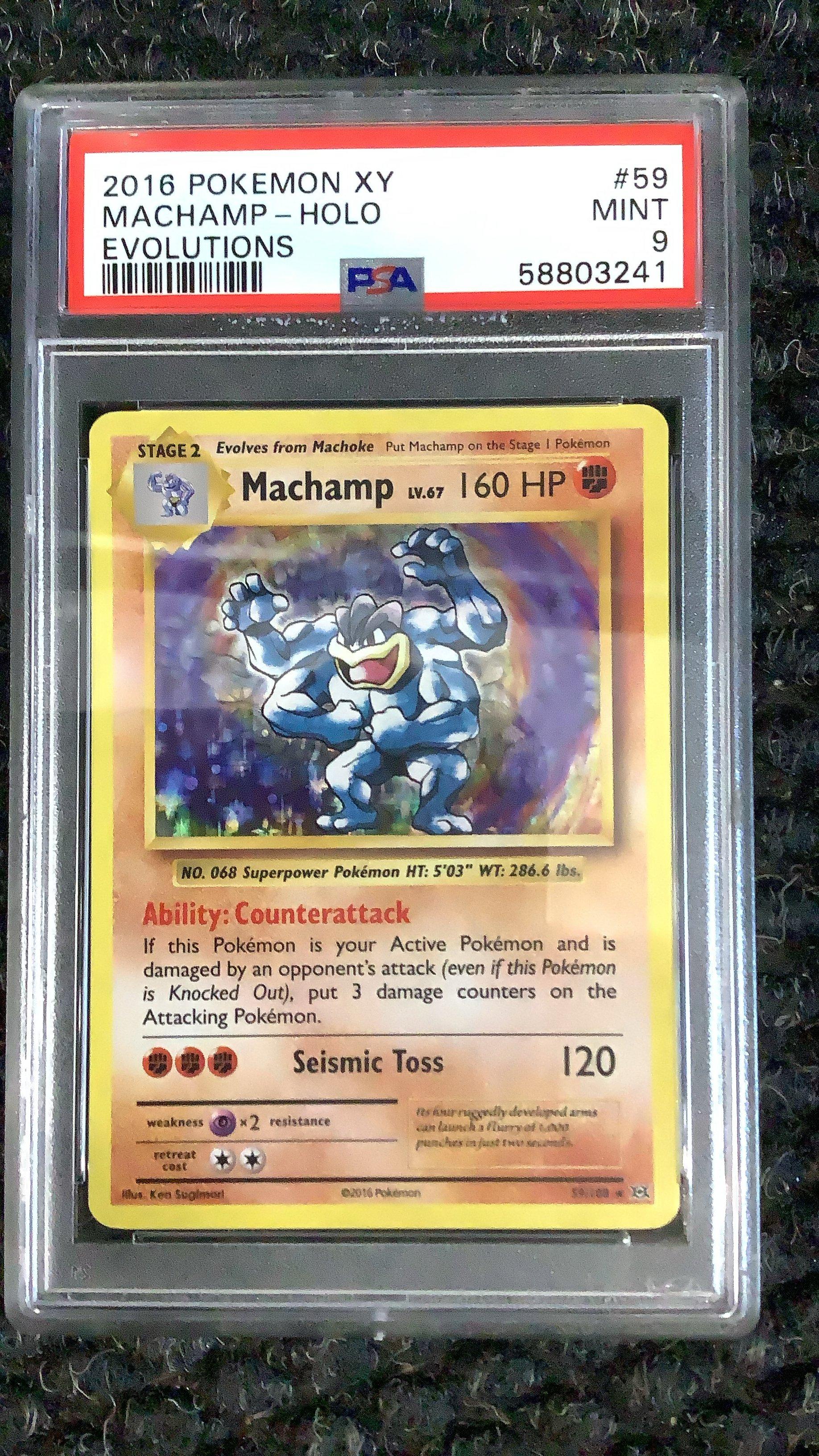 2016 Pokemon Xy Evolutions 59 Machamp-holo PSA 9 Graded Card