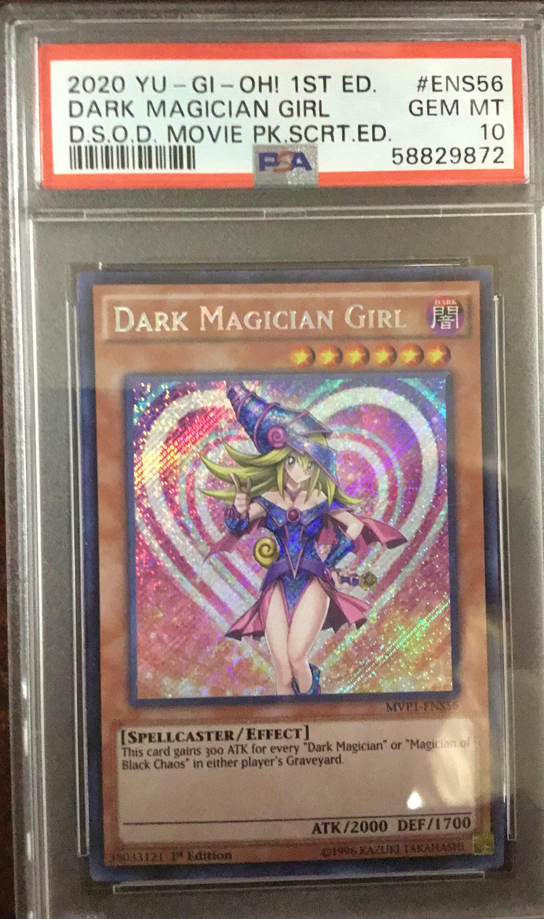 2020 Yu-gi-oh! The Dark Side Of Dimensions Movie Pack Secret Edition Ens56 Dark Magician Girl 1st Edition PSA 10