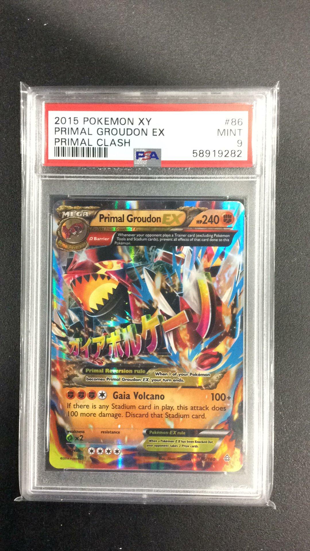 2015 Pokemon Xy Primal Clash 86 Primal Groudon Ex PSA