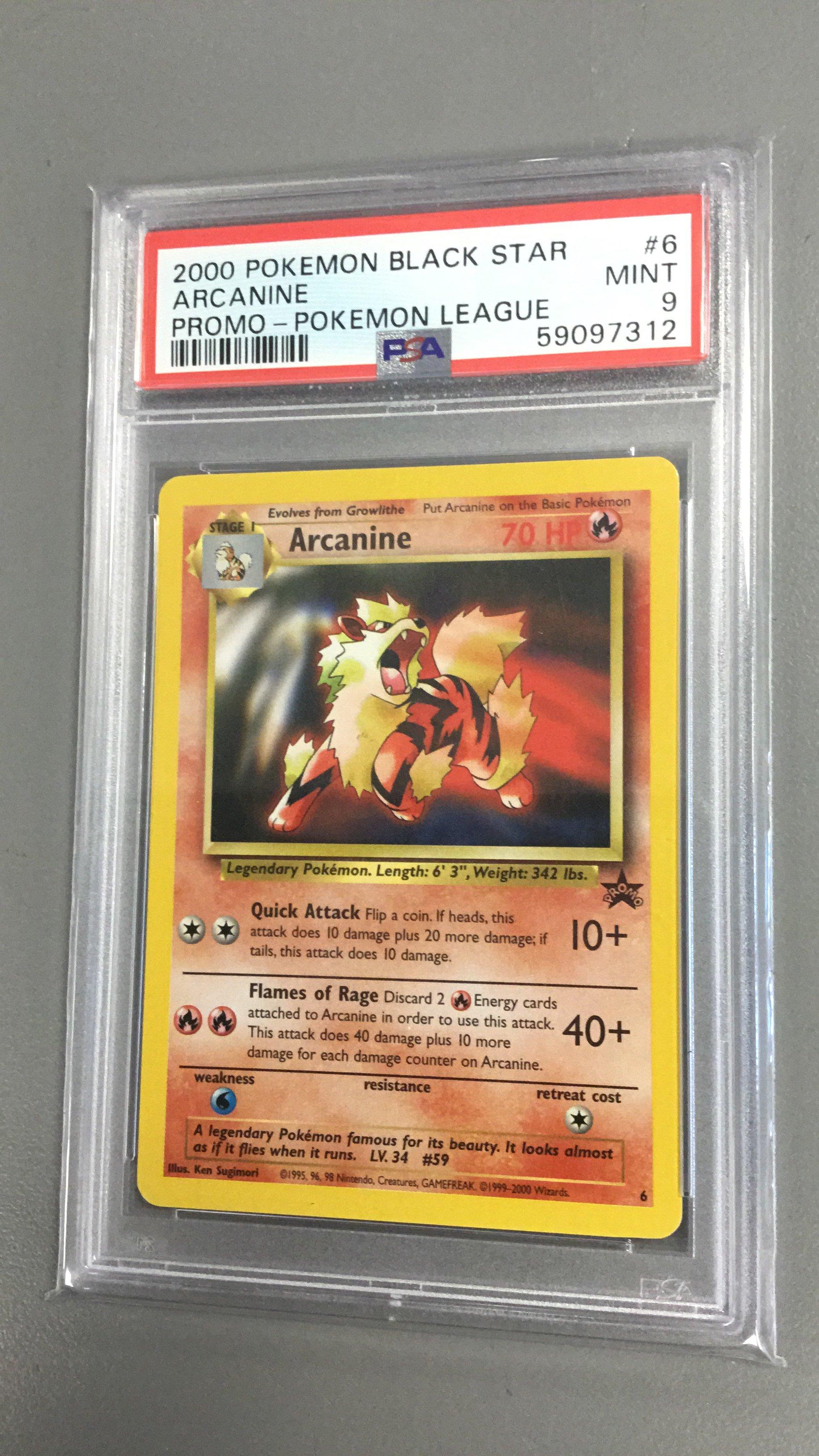 2000 Pokemon Promo Black Star 6 Arcanine Pokemon League PSA 9 Graded Card |  GameStop