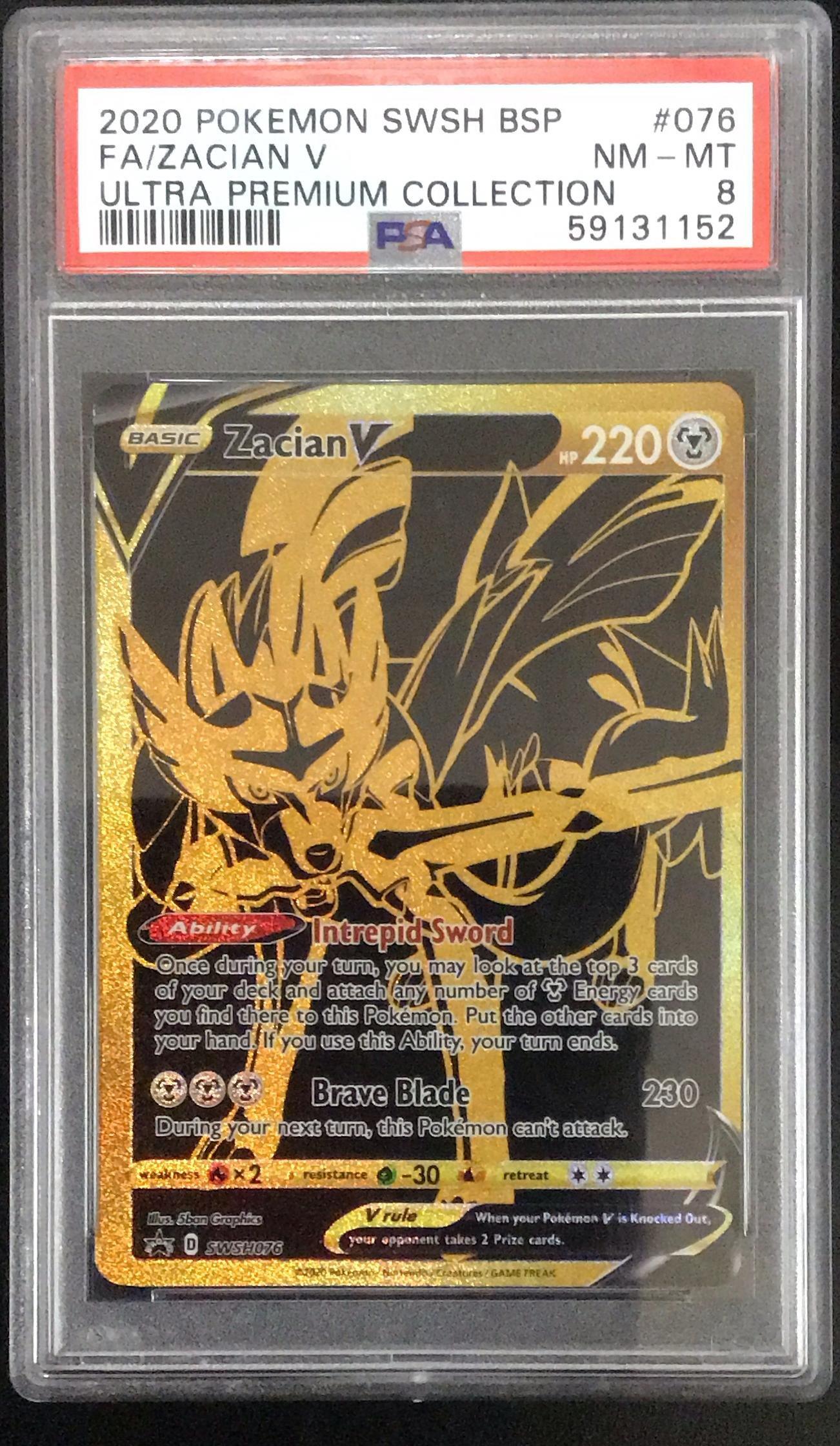 2020 Pokemon Swsh Black Star Promo 076 Full Art/zacian V Ultra
