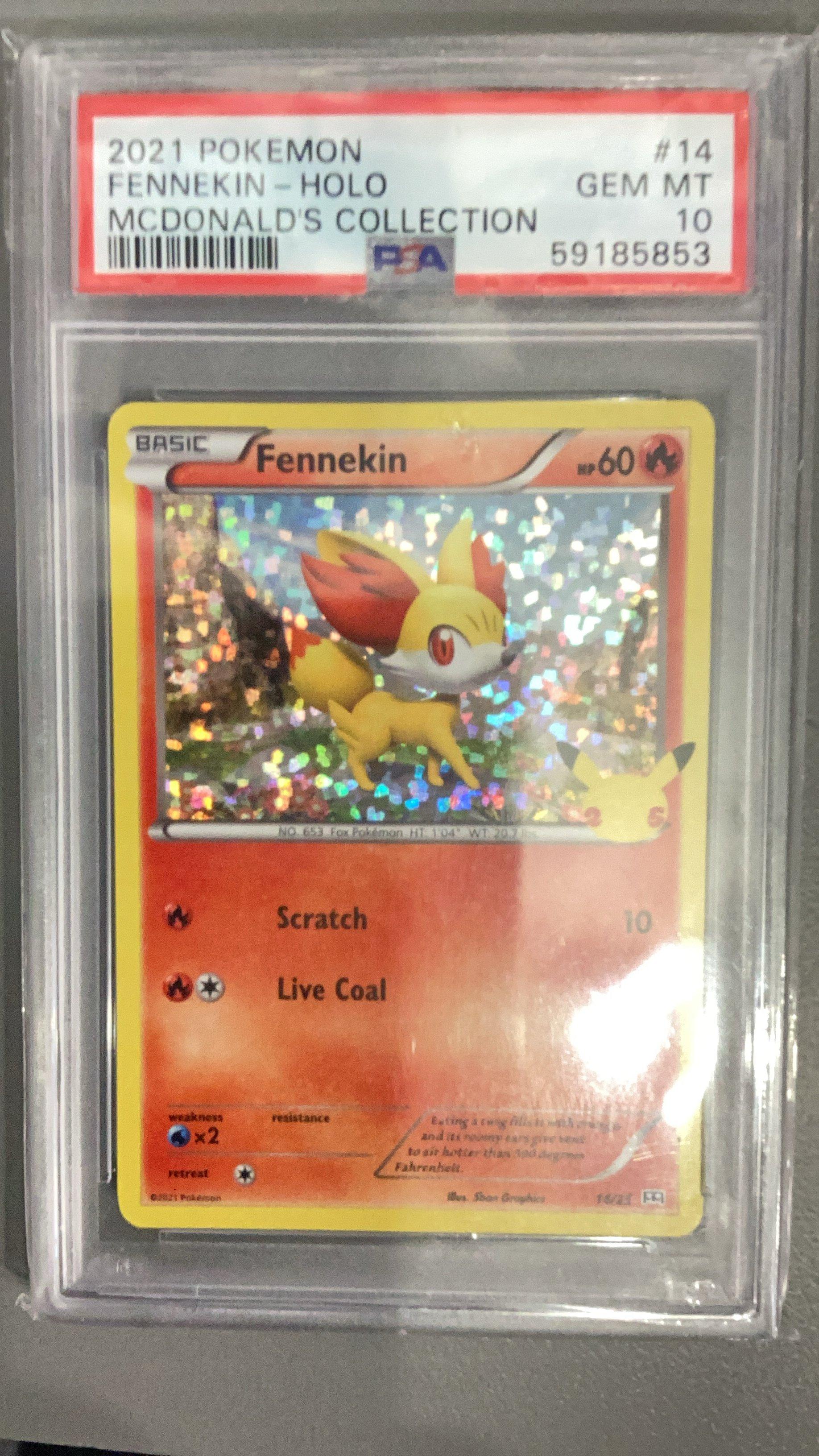 2021 Pokemon Mcdonald's Collection 14 Fennekin-holo PSA 10
