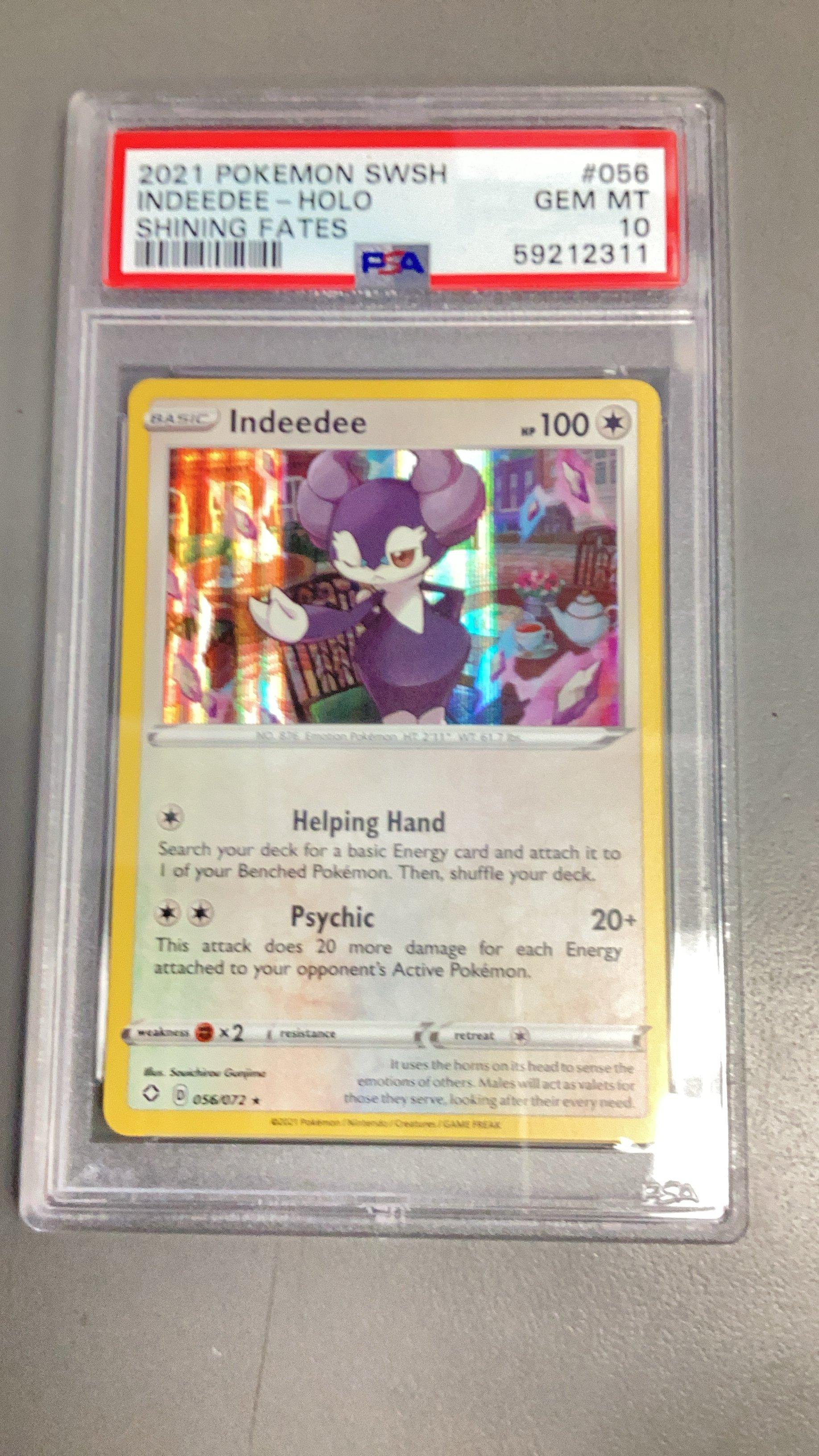indeedee pokemon card Indeedee V SV114/SV122 SWSH: Shining Fates Shiny Vault