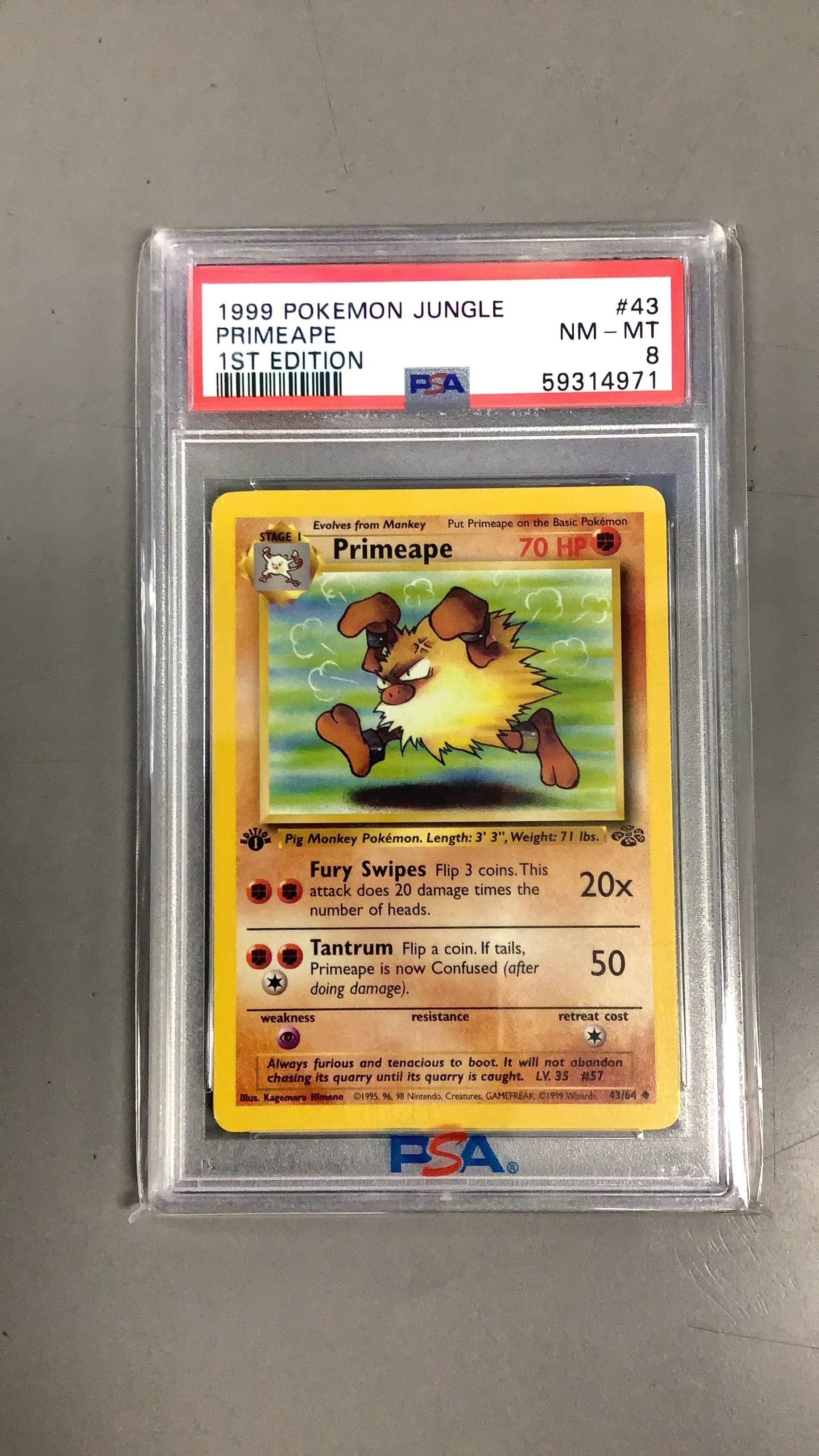 1999 Pokemon Jungle 43 Primeape 1st Edition PSA 8 Graded Card | GameStop