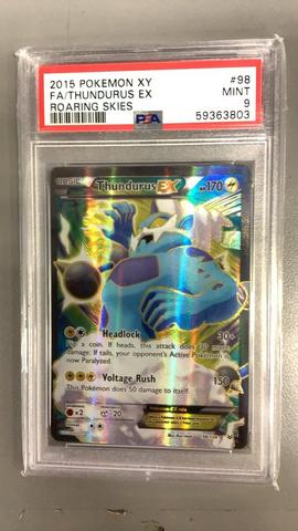 2015 Pokemon Xy Roaring Skies 98 Full Art/thundurus Ex PSA 9