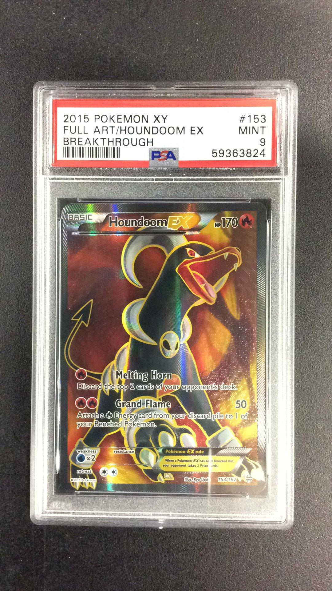 2015 Pokemon Xy Breakthrough 153 Full Art/houndoom Ex PSA 9 Graded Card |  GameStop