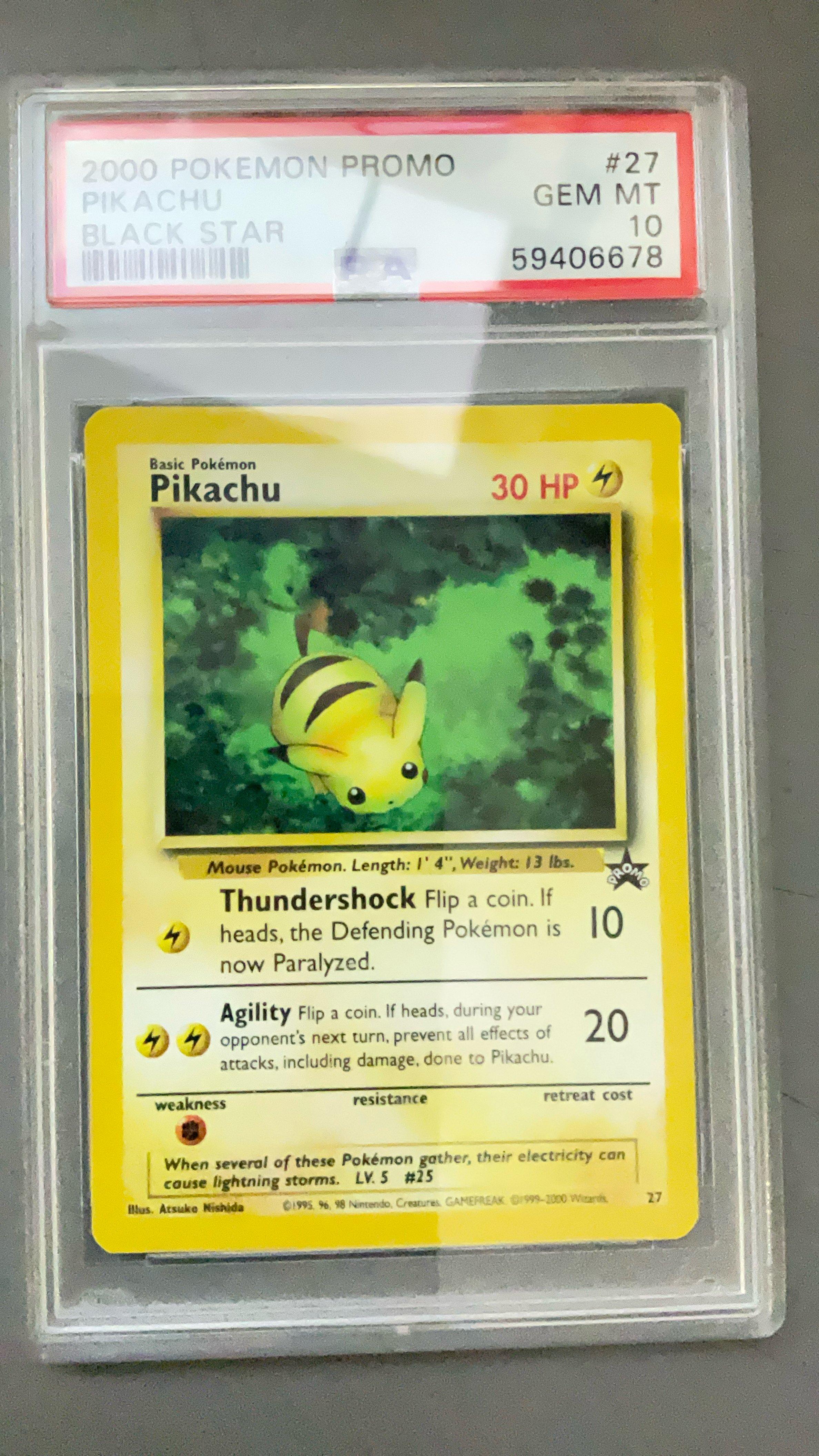 2000 Pokemon Promo Black Star 27 Pikachu PSA 10 Graded Card | GameStop