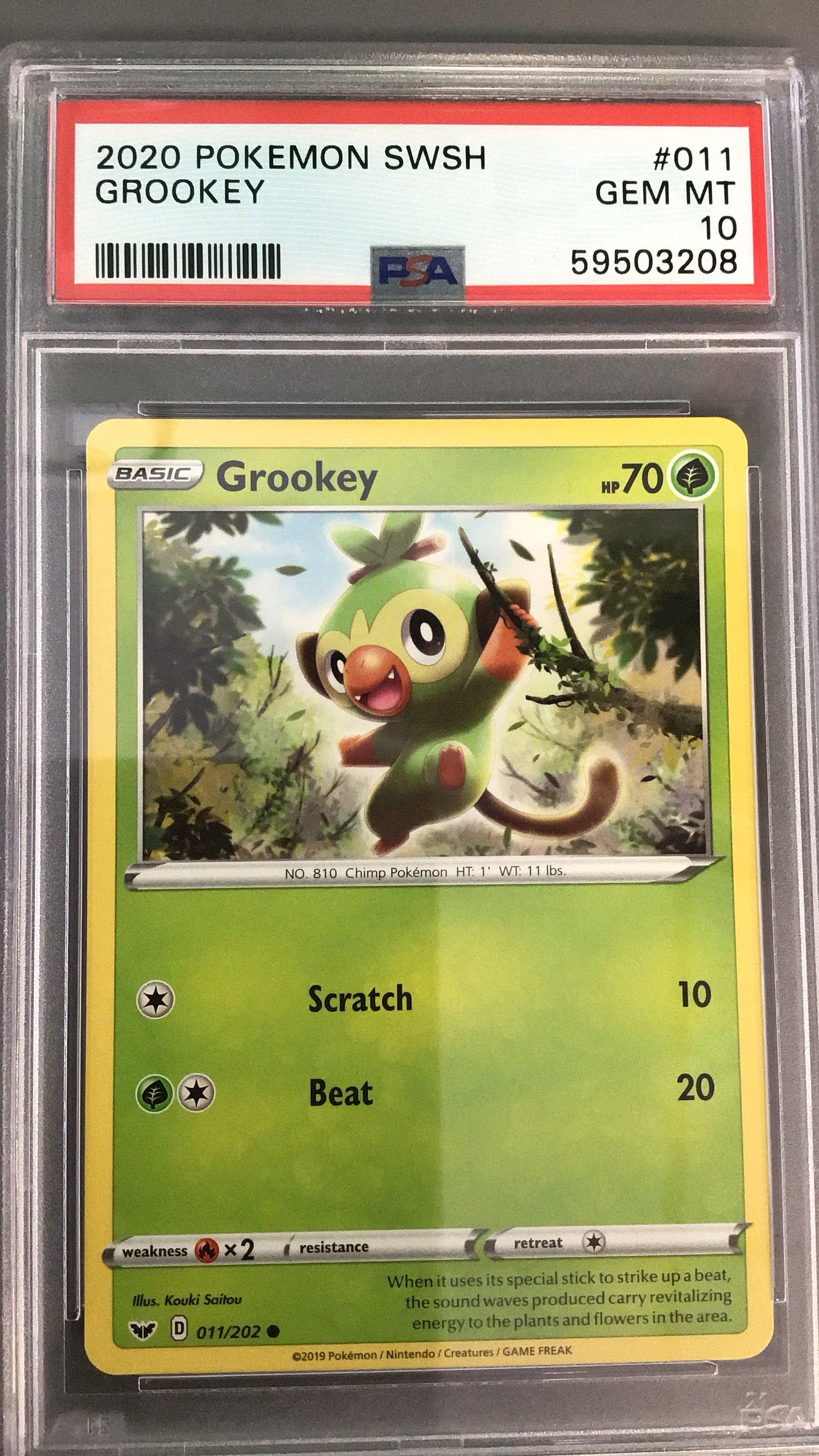 2020 Pokemon Sword & Shield 011 Grookey PSA 10