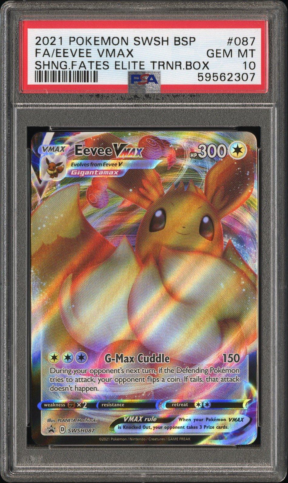 2021 Pokemon Swsh Black Star Promo 087 Full Art/eevee Vmax Shining
