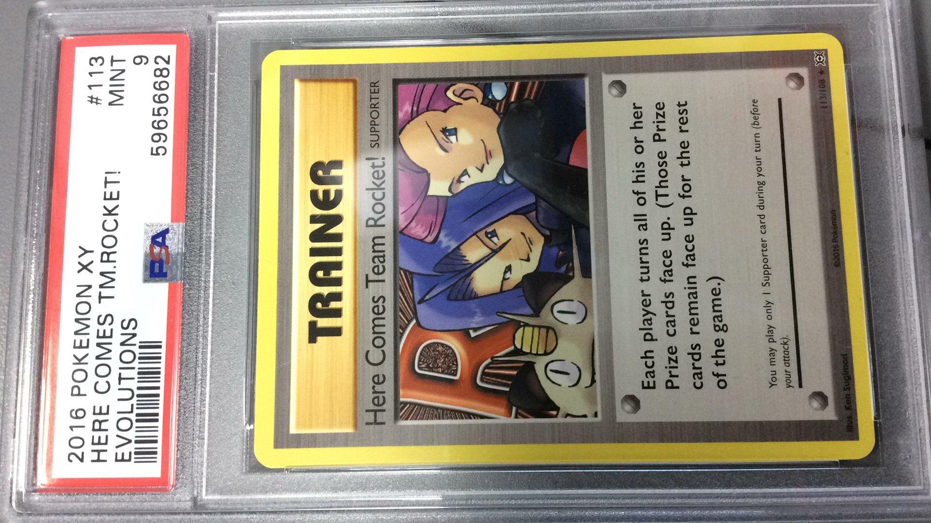 2016 Pokemon Xy Evolutions 113 Here Comes Team Rocket! PSA 9