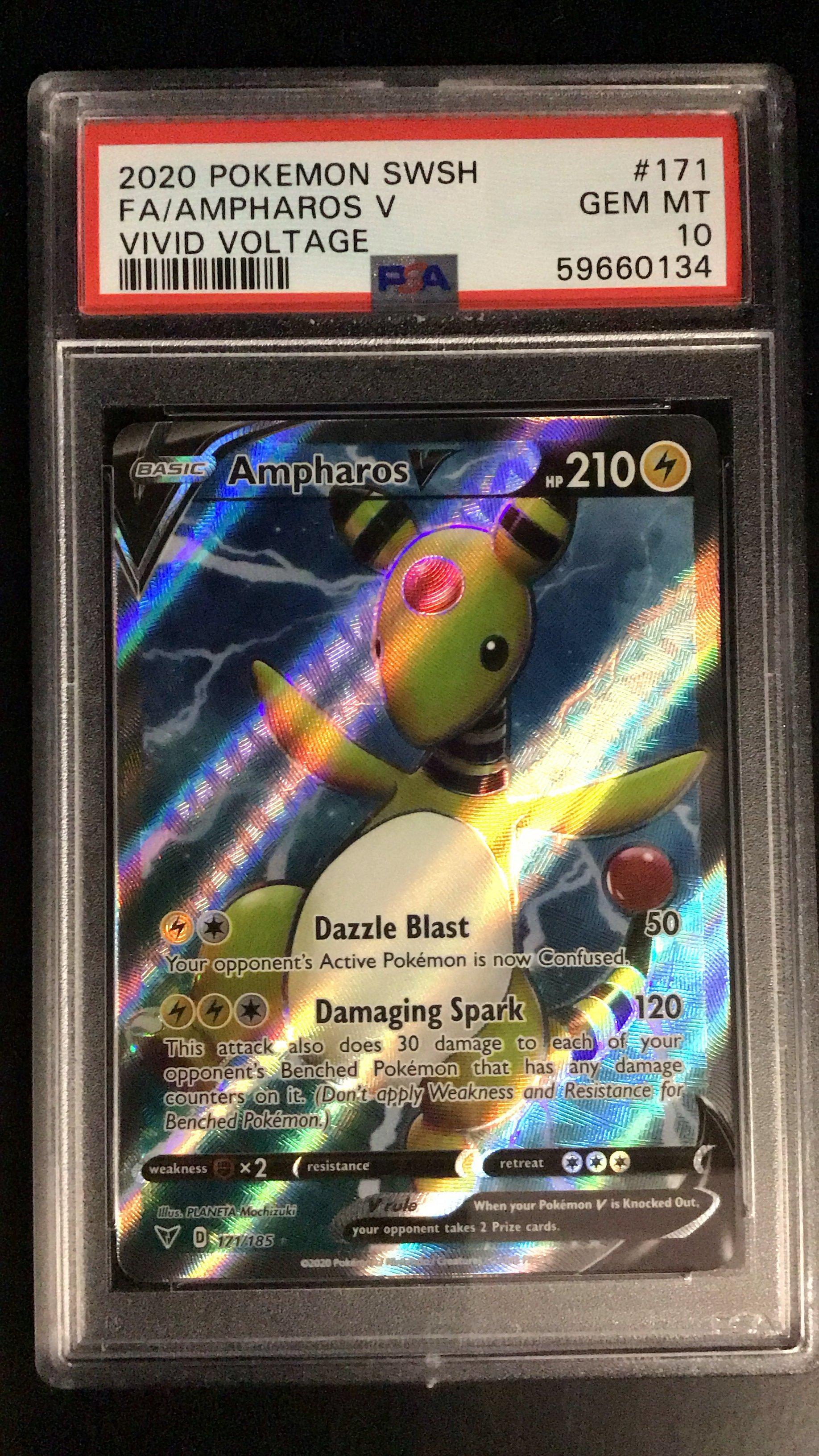 2020 Pokemon Sword & Shield Vivid Voltage 171 Full Art/ampharos V