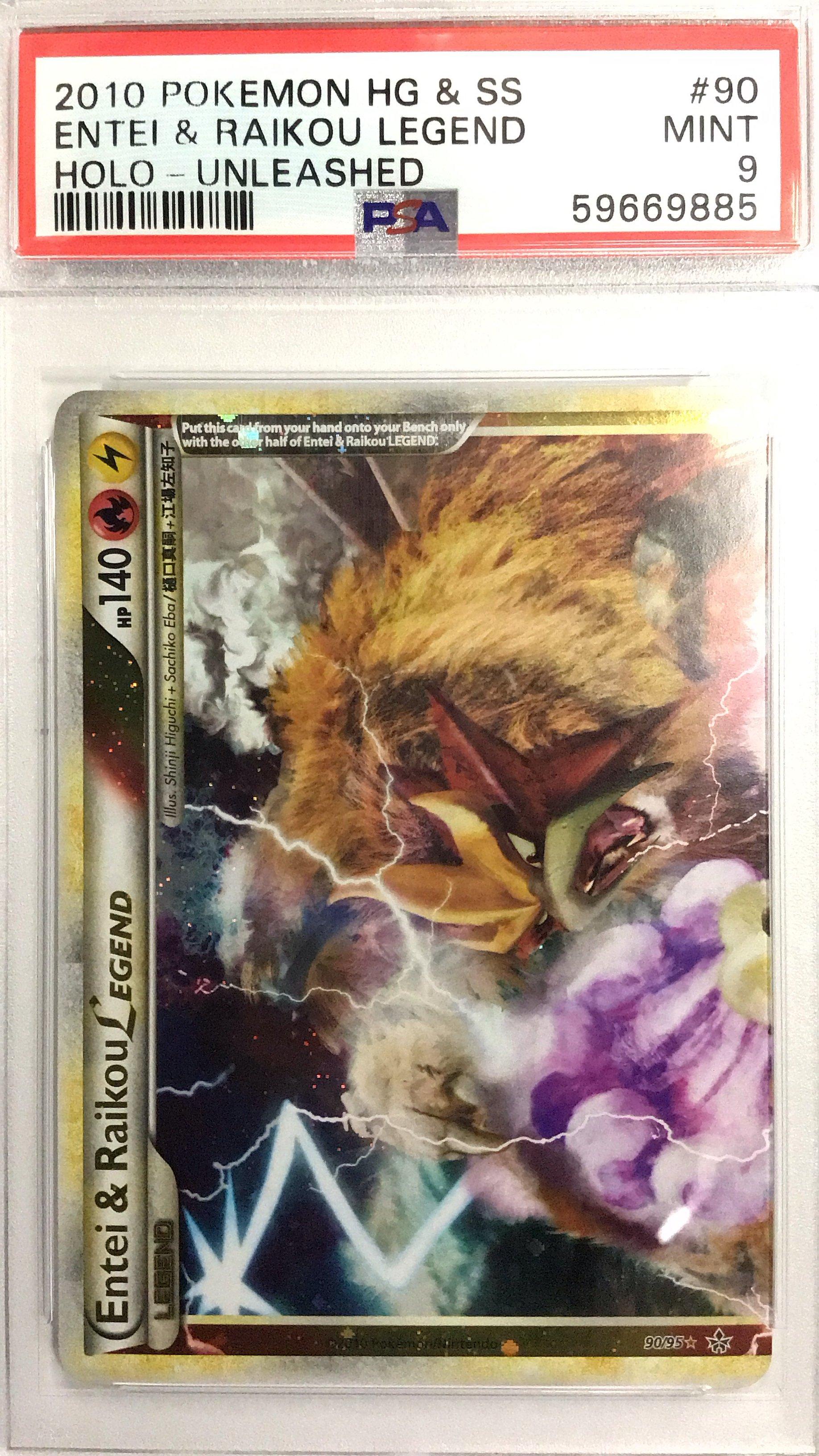 2010 Pokemon Heartgold & Soulsilver Unleashed 90 Entei & Raikou