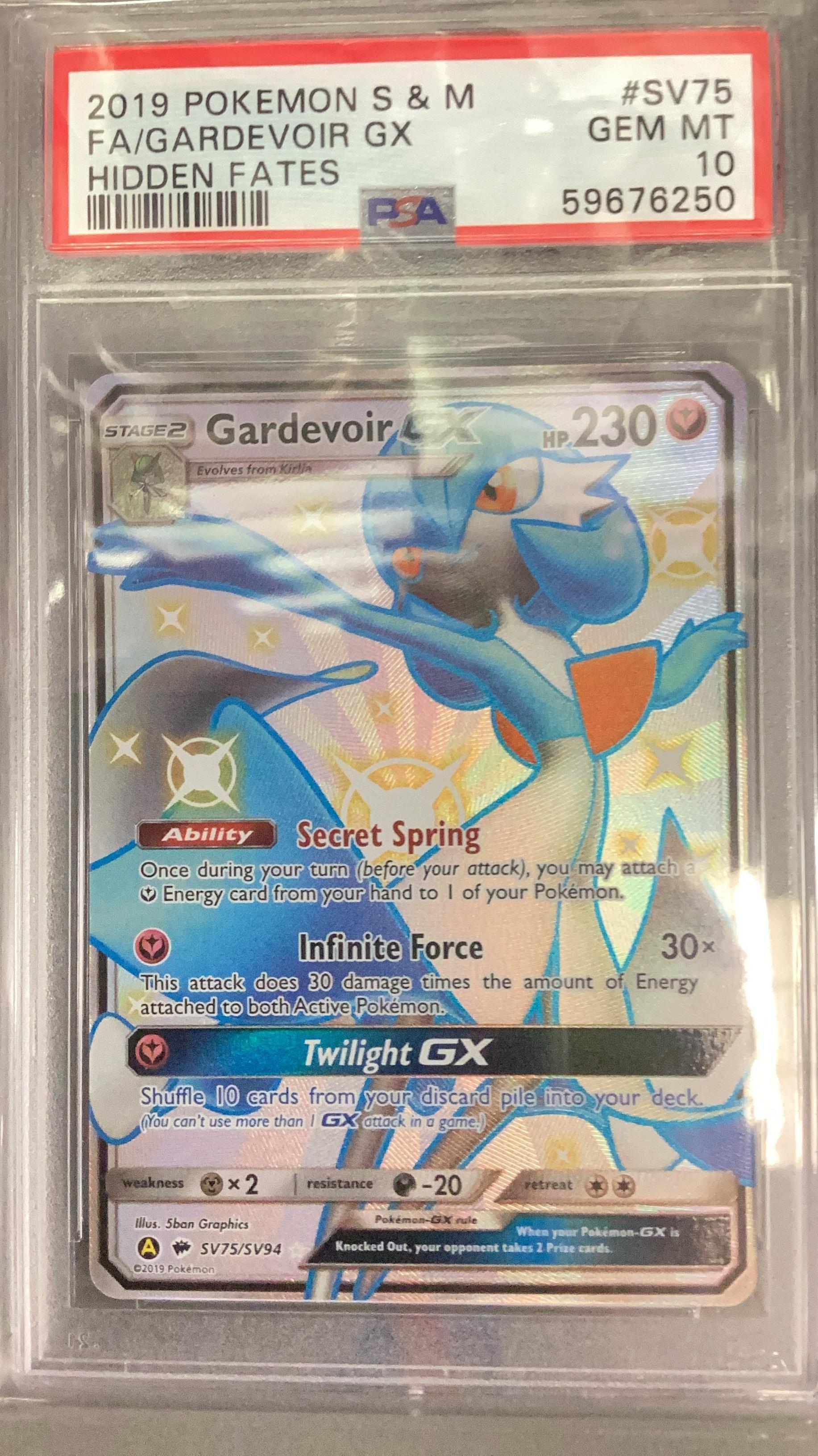 2019 Pokemon Sun & Moon Hidden Fates Sv75 Full Art/gardevoir Gx PSA 10  Graded Card | GameStop