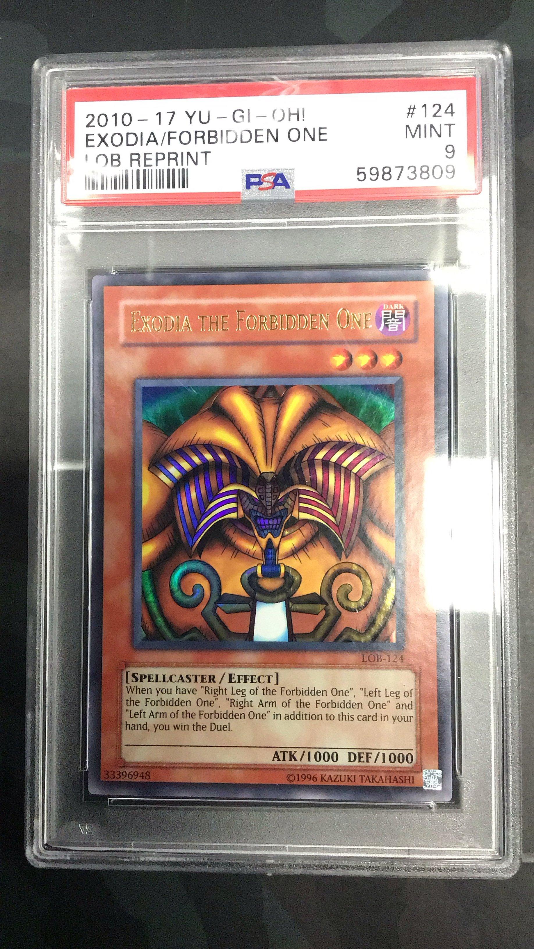 2010-2017 Yu-gi-oh! Legend Of Blue Eyes White Dragon Reprint 124 Exodia The Forbidden One PSA 9